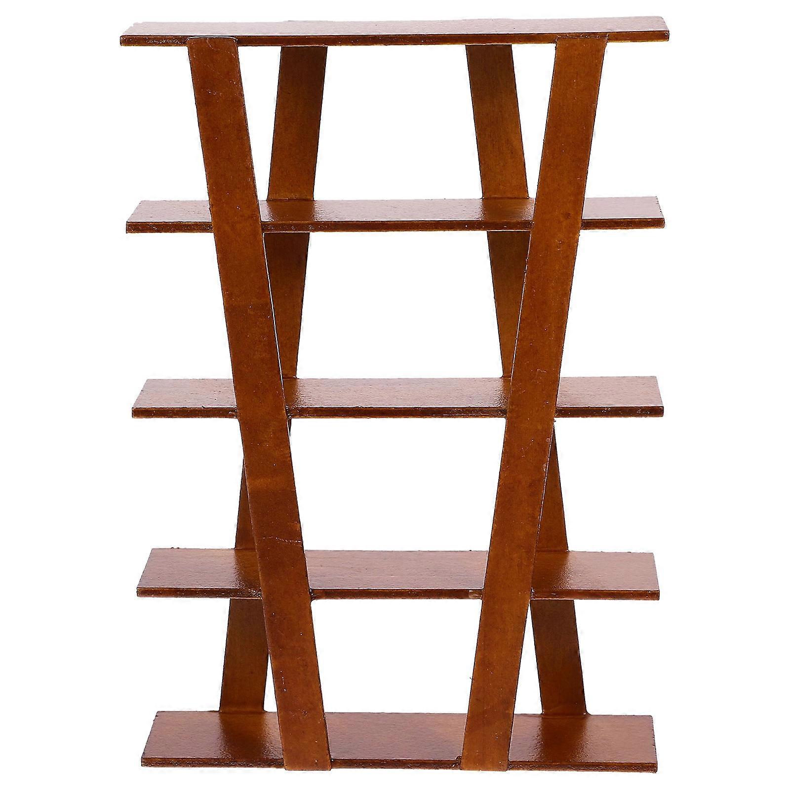 Delicate Mini Furniture Mini Wooden Shelf Model Dollhouse Miniature Decoration Storage 1Pcs