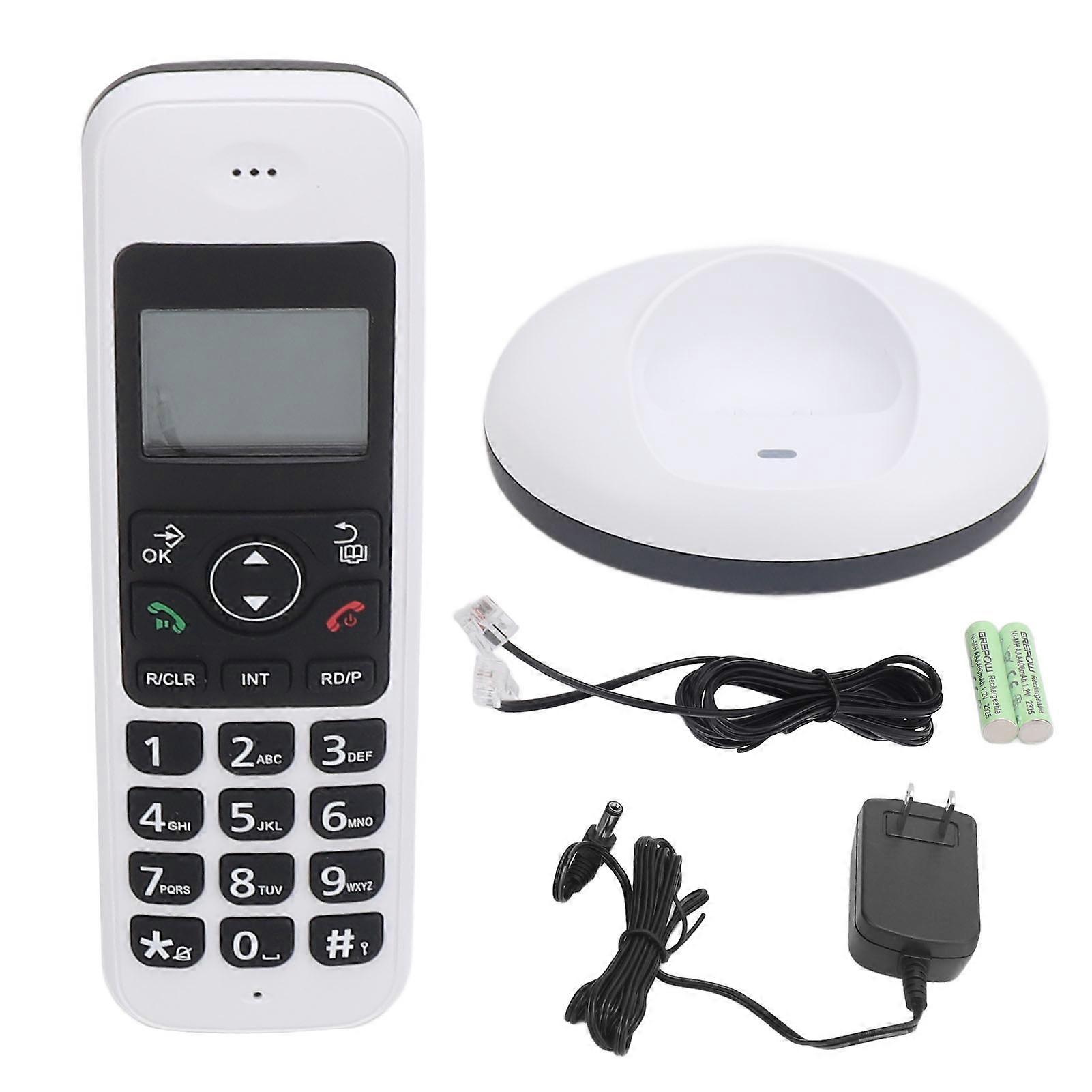 Cordless Phone with Caller ID, Call Waiting, Call Blocking, Full Duplex, Speakerphone, Backlit Display, Large Buttons, for Seniors, US Plug, White