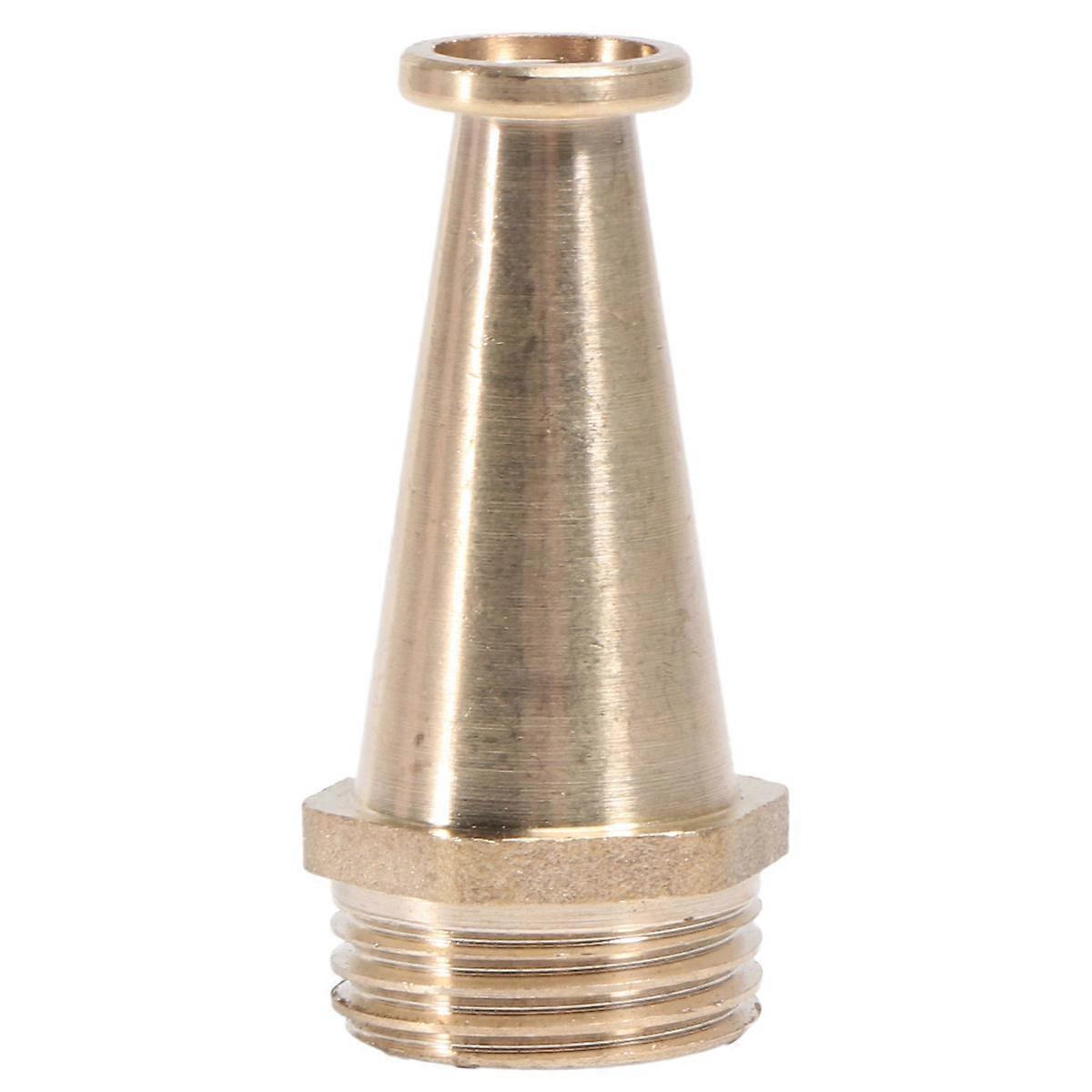 Solid Brass Hose Nozzle For Cleaning Sidewalk High Pressure Golden 1Pcs