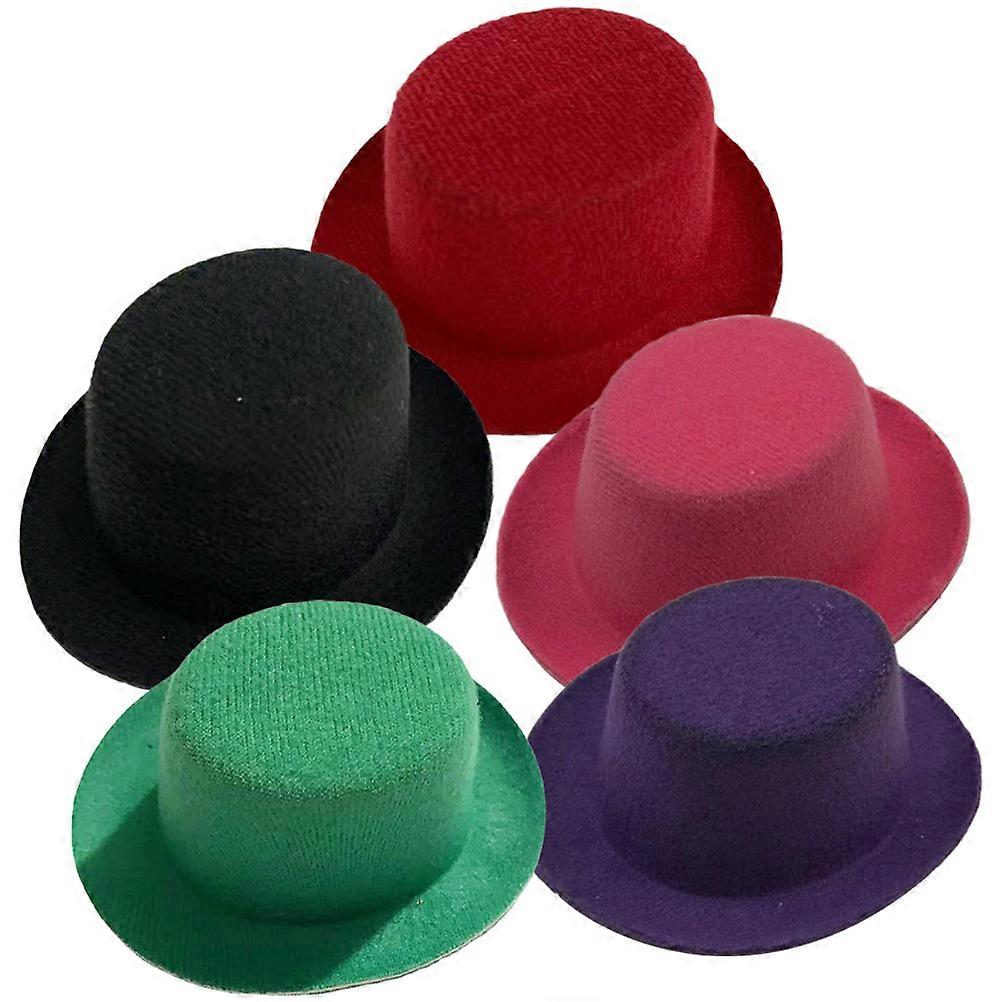 Replaceable Miniature Hats Doll Mini Hats Diy Projects Rose Red 9x9cm 5Pcs