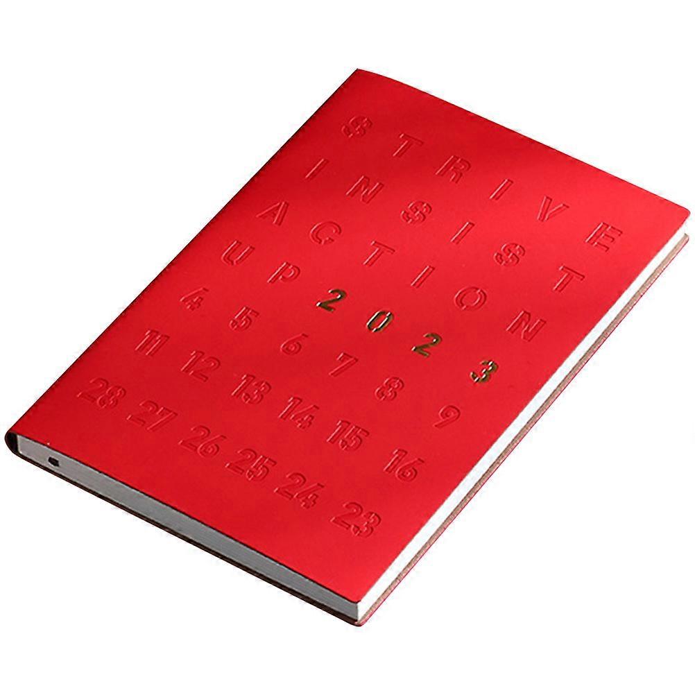Schedule Plan Pad Time Management Study Red Paper Planner 21X14.8CM 1Set