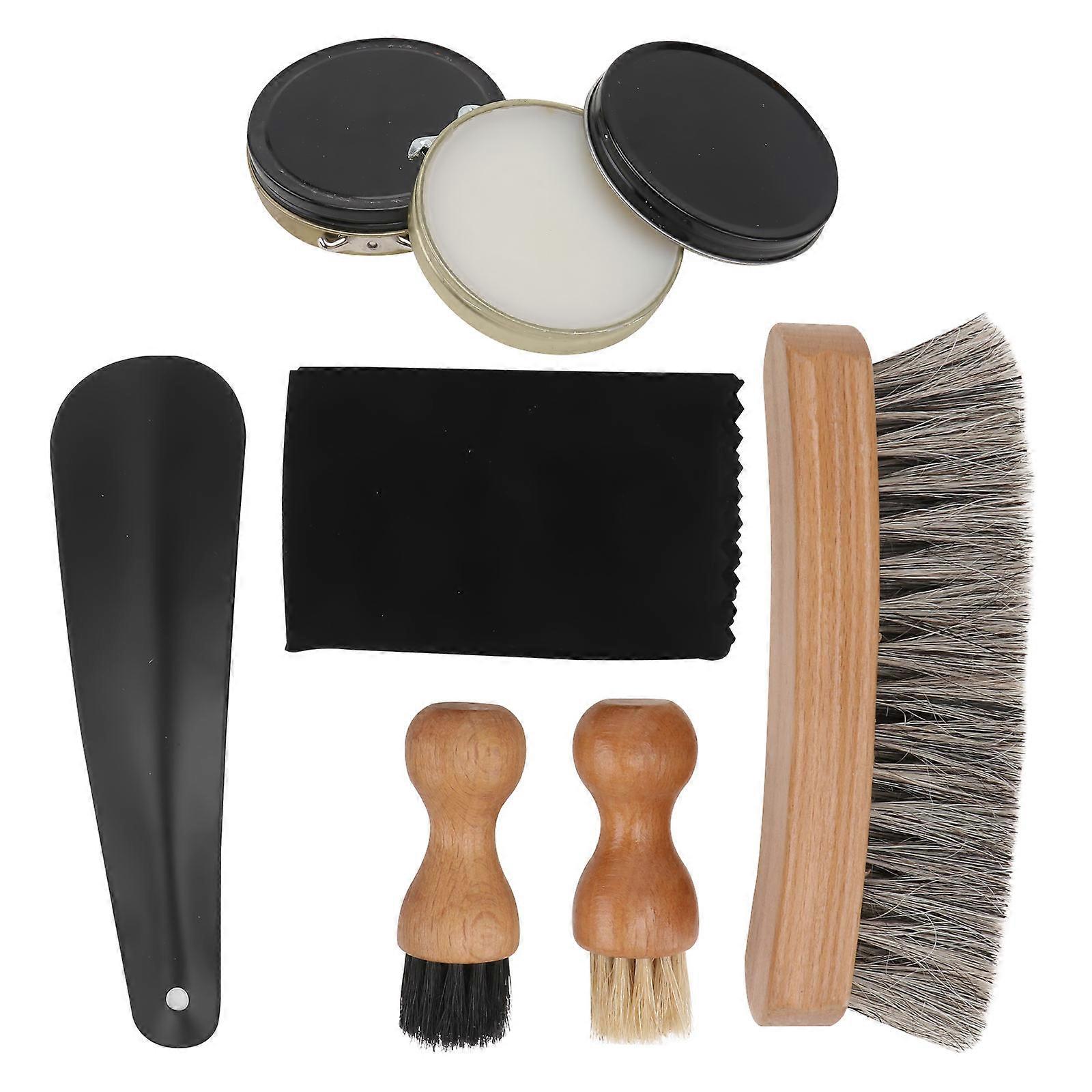 Premium 1 Set Shoe Care Kit with Portable Polishing & Cleaning Tools for Boots, Clothes & Hats