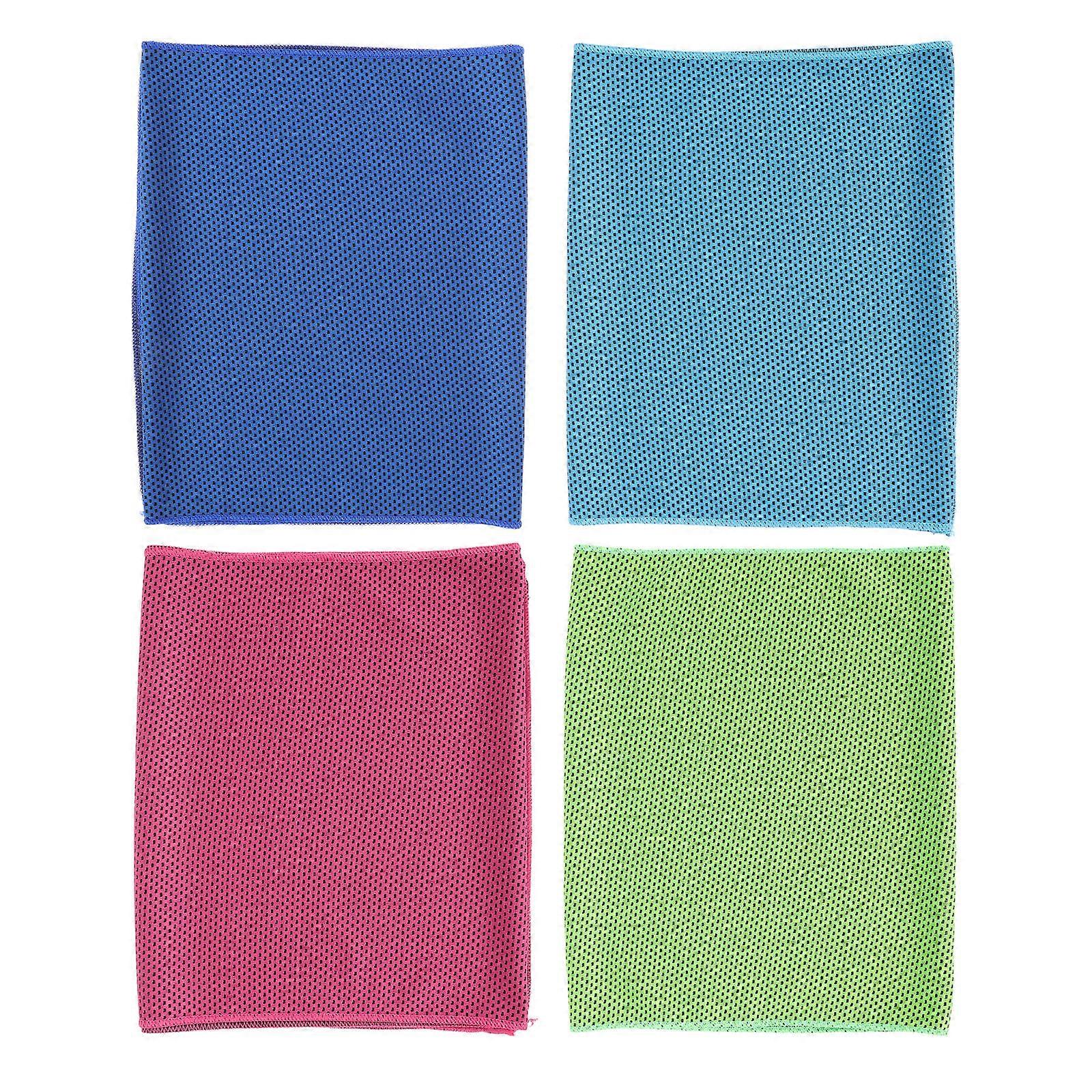Quick-Drying Cooling Towel Polyester Microfiber Rectangular Fitness Lovers Running 4Pcs