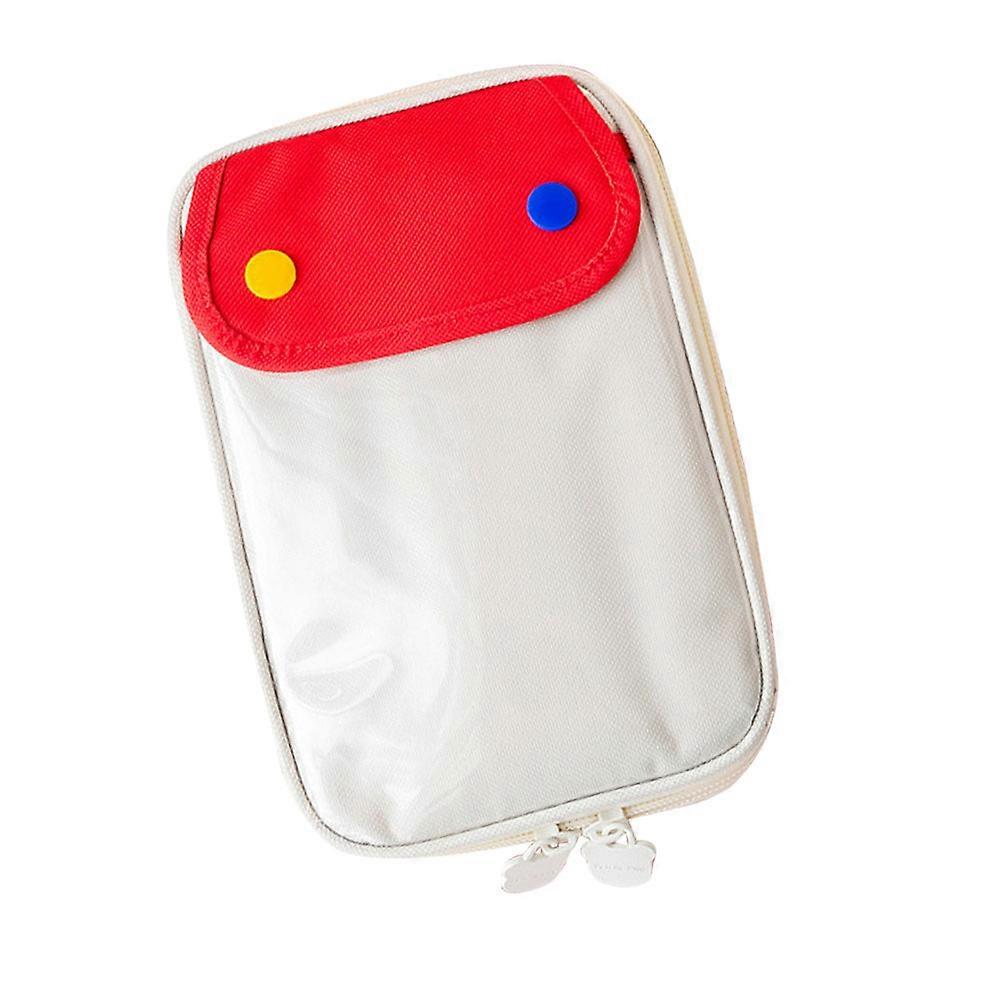 School Pencil Bag Pen Organizer Bag present Giving Rectangular Simple Design Plastic 1Set