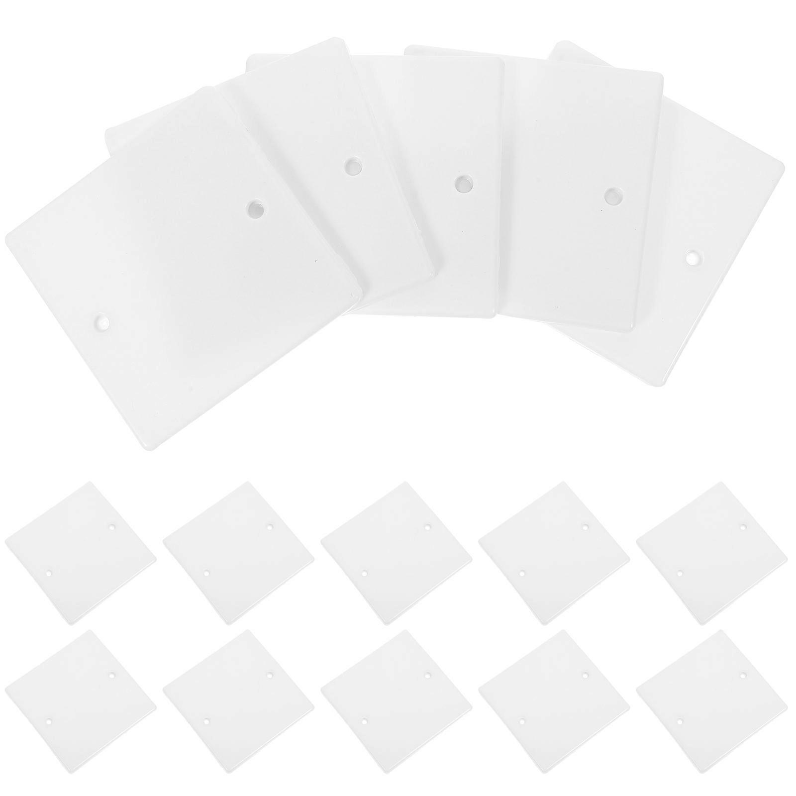 لوحة كهربائية غطاء غطاء السقف لوحة للديكور المنزلي أبيض 8.5X8.2X0.5CM إخفاء فتحات الصندوق 50 قطعة