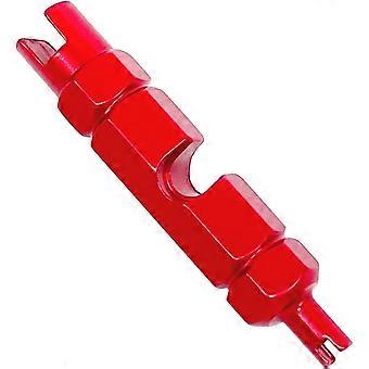 Bike Valve Core Repair Tool for Schrader Presta, Valve Core Remover Tool tubeless Bicycling Tires (Red)