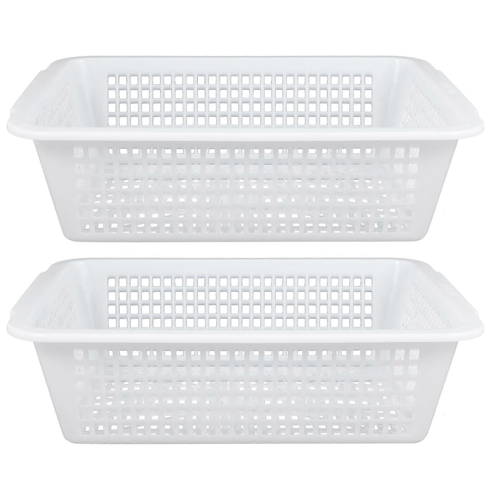 2pcs Large File Organizer Baskets   ABS Document Storage Bins for School, Office & Home   Modern Design for Managing Letters, Files & Miscellaneous