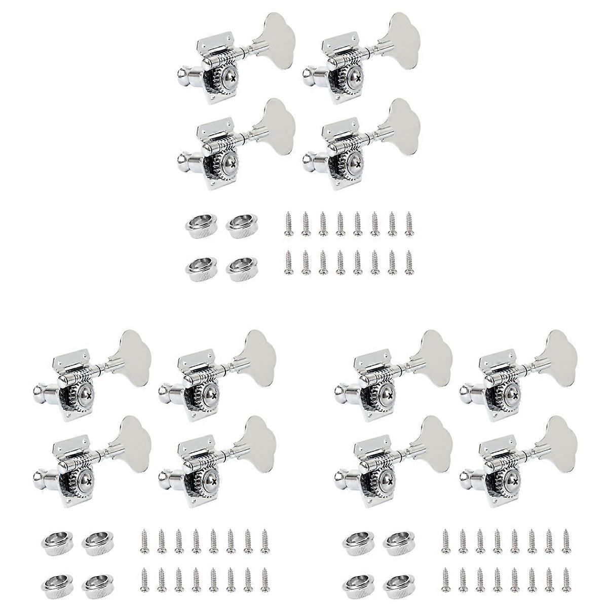 4Pcs Gitarre Tuning Pegs Elektrische Bass Gitarre Getriebe Tuning Pegs Silber