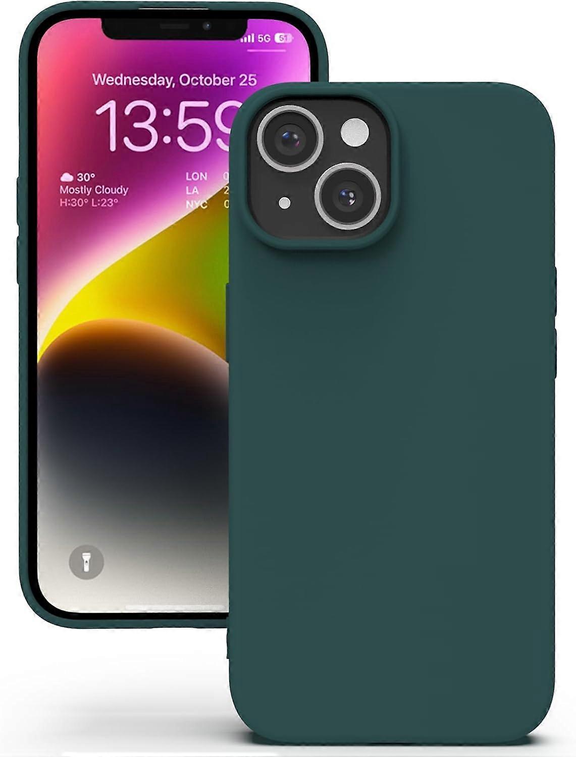 Silicone Case for iPhone 13, Dark Green