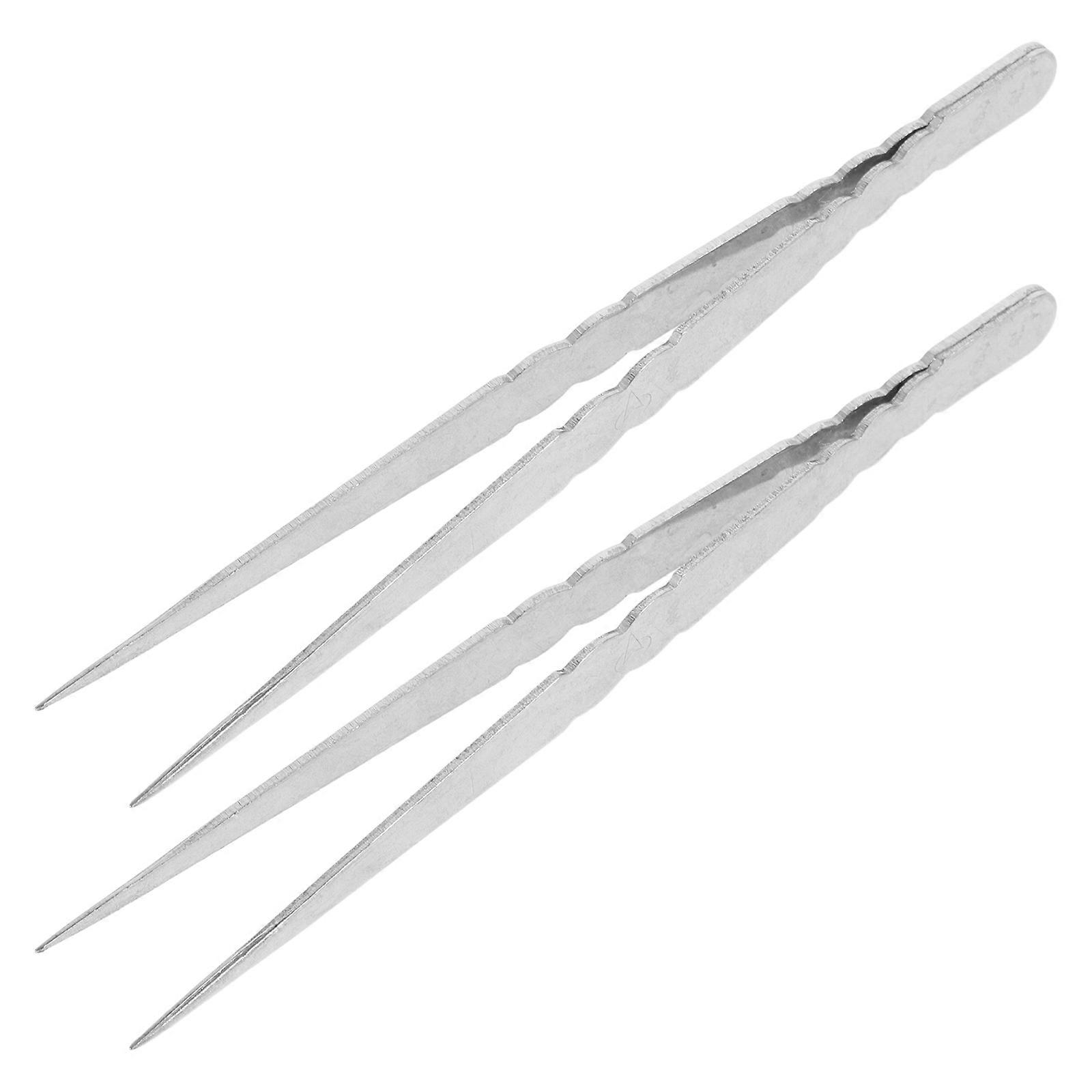 Hobby Tweezers Ergonomic Design Firm Grip Wear Resistance Long-Term Use Non-Slip Handling 2Pcs
