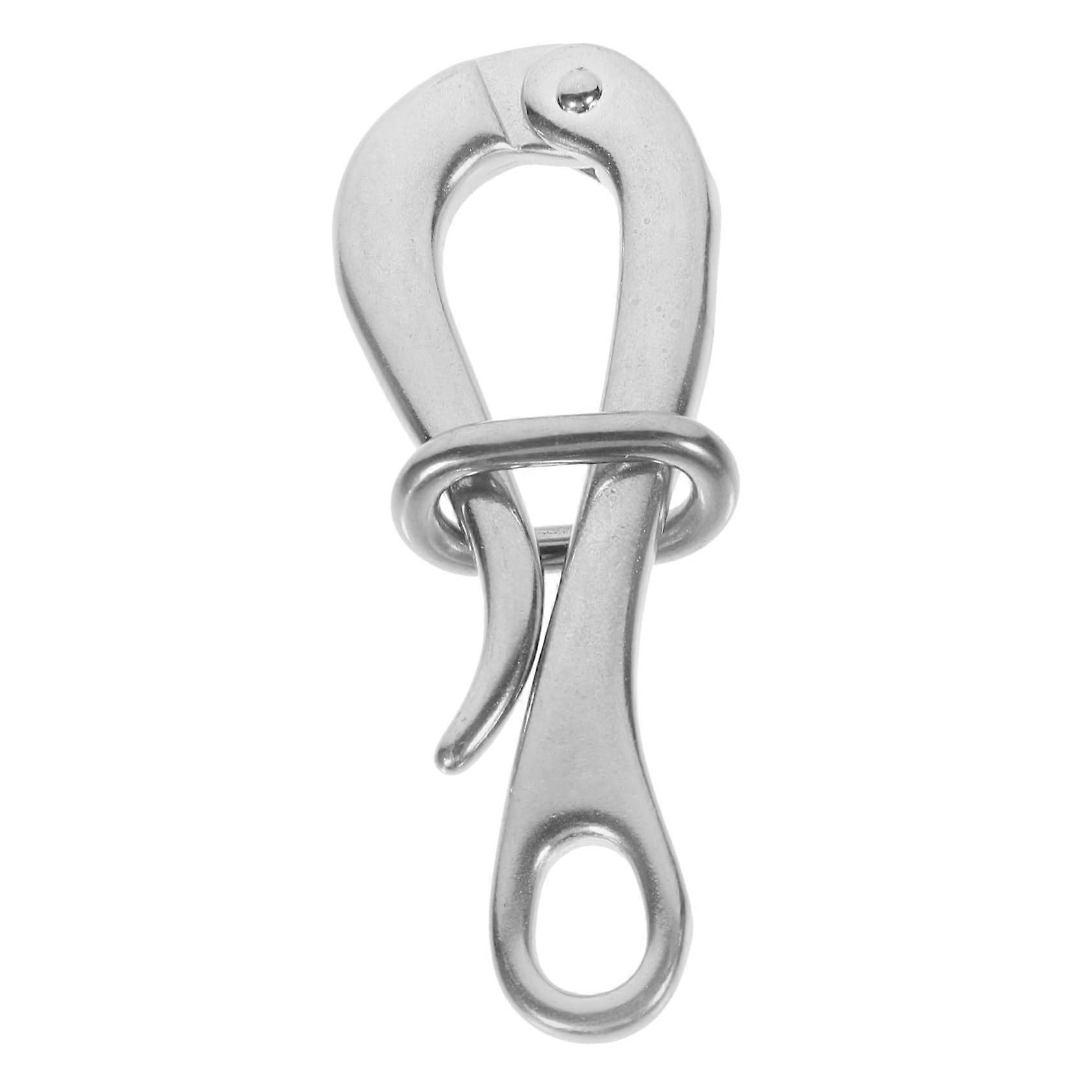 Quick Release Carabiner Buckle with Button, Stainless Steel