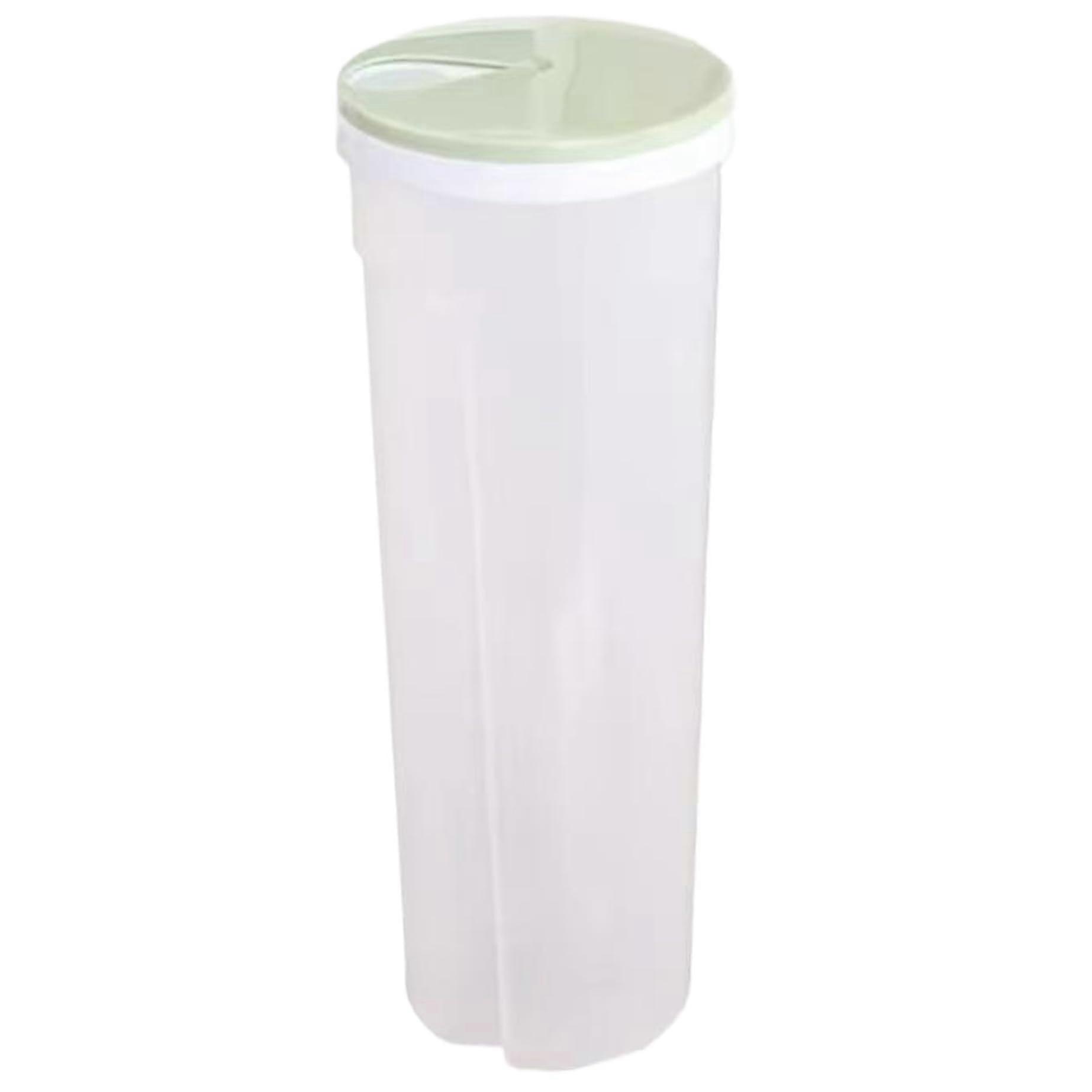 Spaghetti timer dispenser, clear plastic noodle storage container, nonslip spaghetti jar with rotating lid for pasta beans staples.