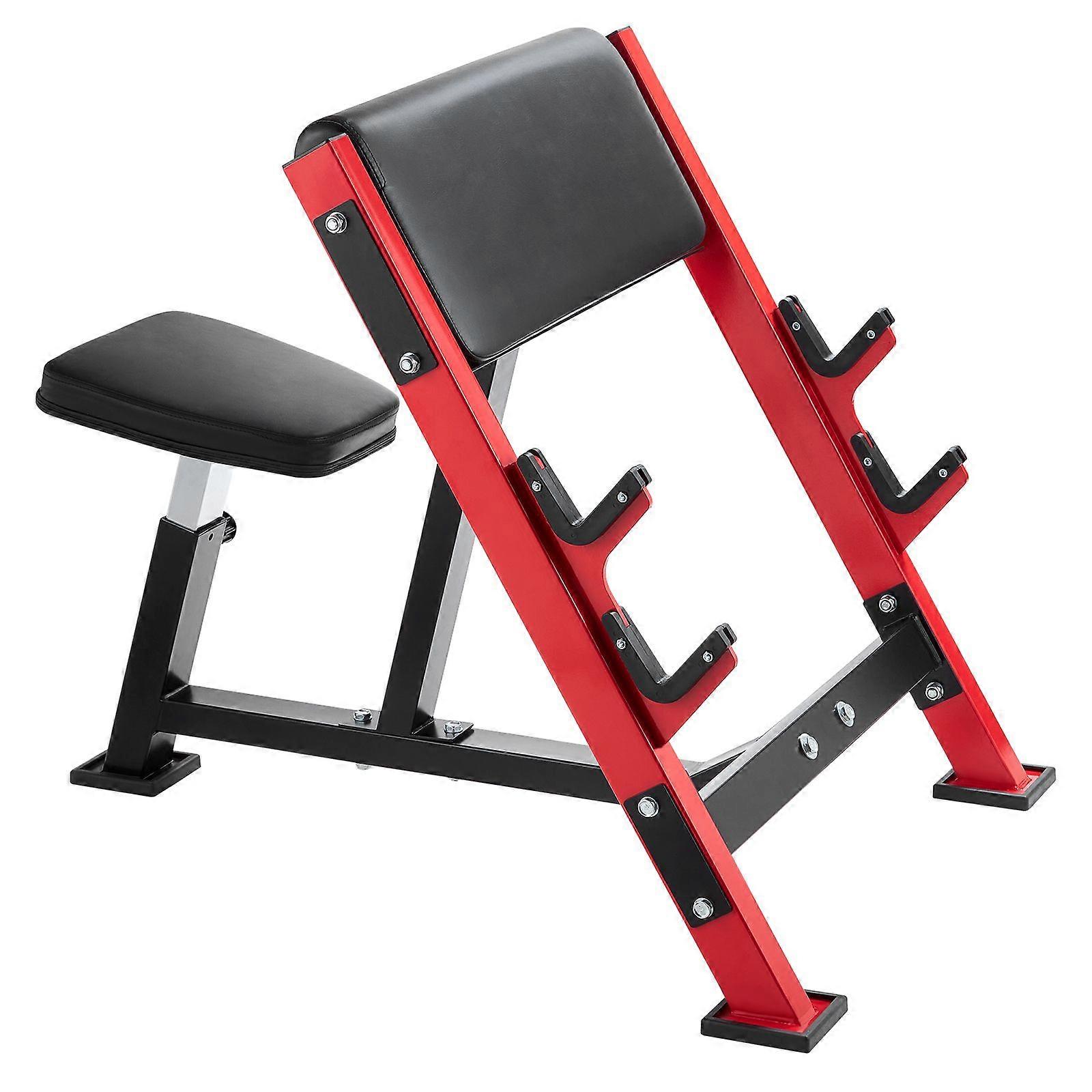 Preacher Curl Bench, Strength Training Benches, Max load 660 LBS, Seated Arm Isolated Barbell Dumbbell Bicep Station