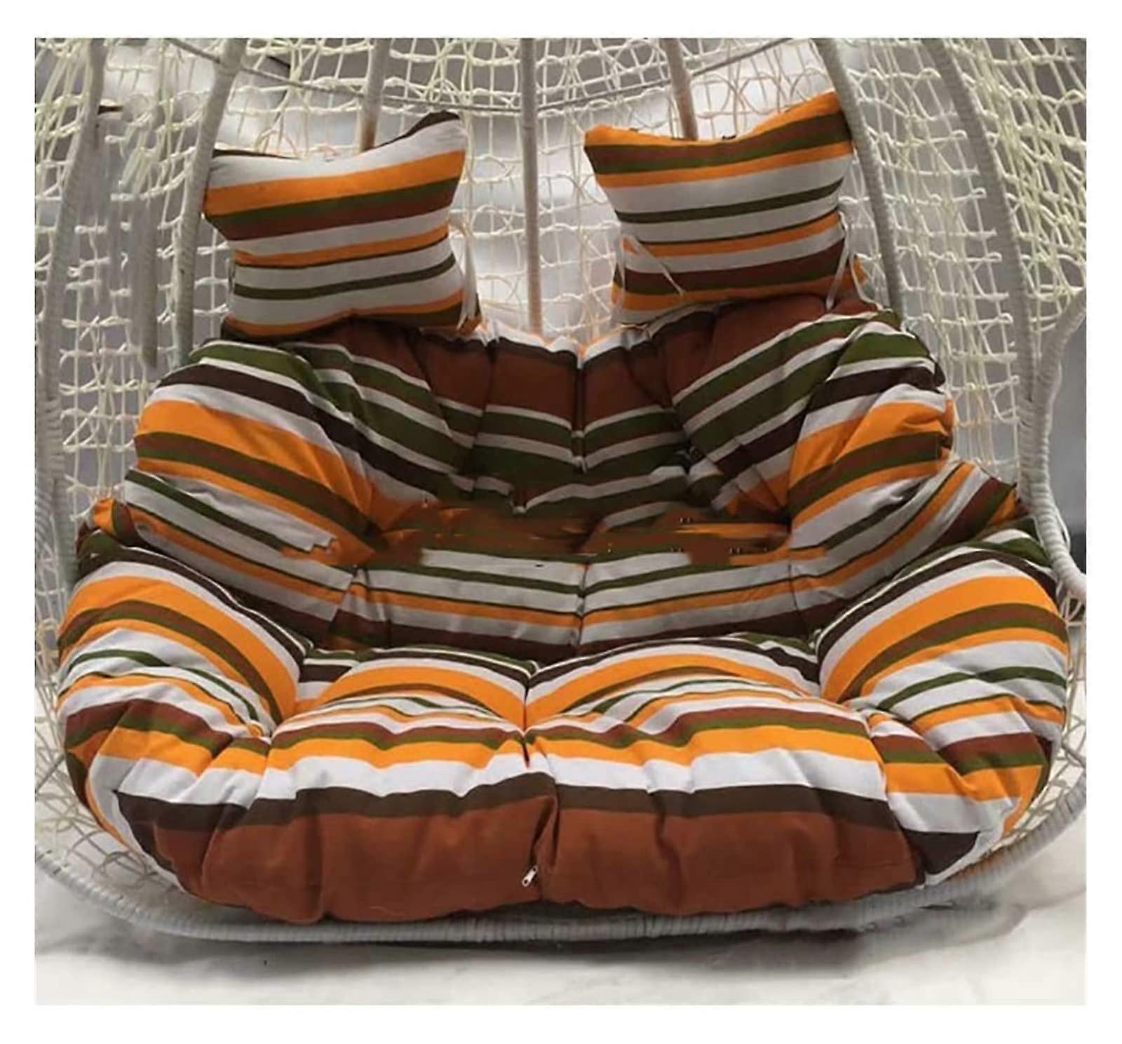 Hanging chair cushion, double, removable, wicker, washable, for 2 people