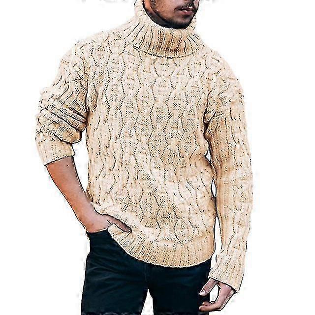 Men's Solid Color Turtleneck Sweater