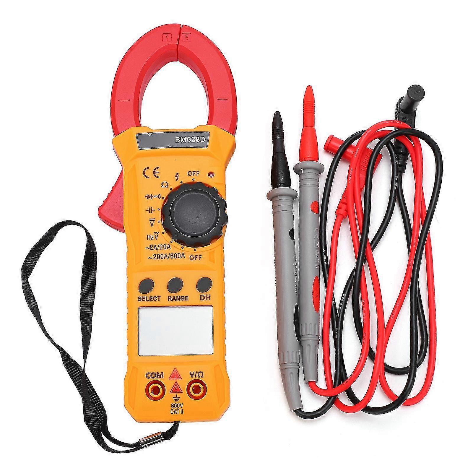 Digital Multimeter Clamp Meter 600A/1000V Voltage Tester Universal Ammeter with Auto Shutdown and Low Current Detection