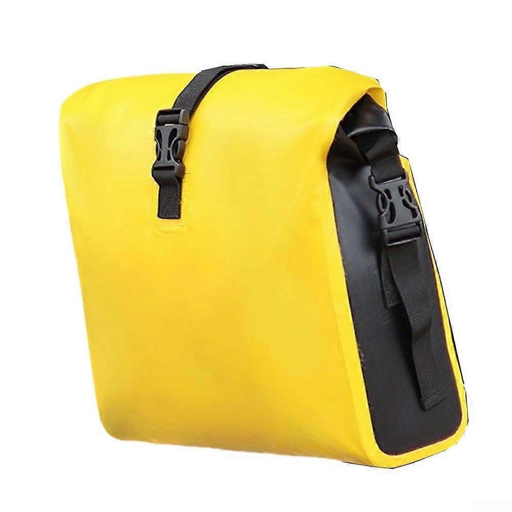 Robust 10L Waterproof Saddle Bag for E Bikes, Scooters, and Pushchairs - Yellow, Durable, Lightweight, Versatile Storage