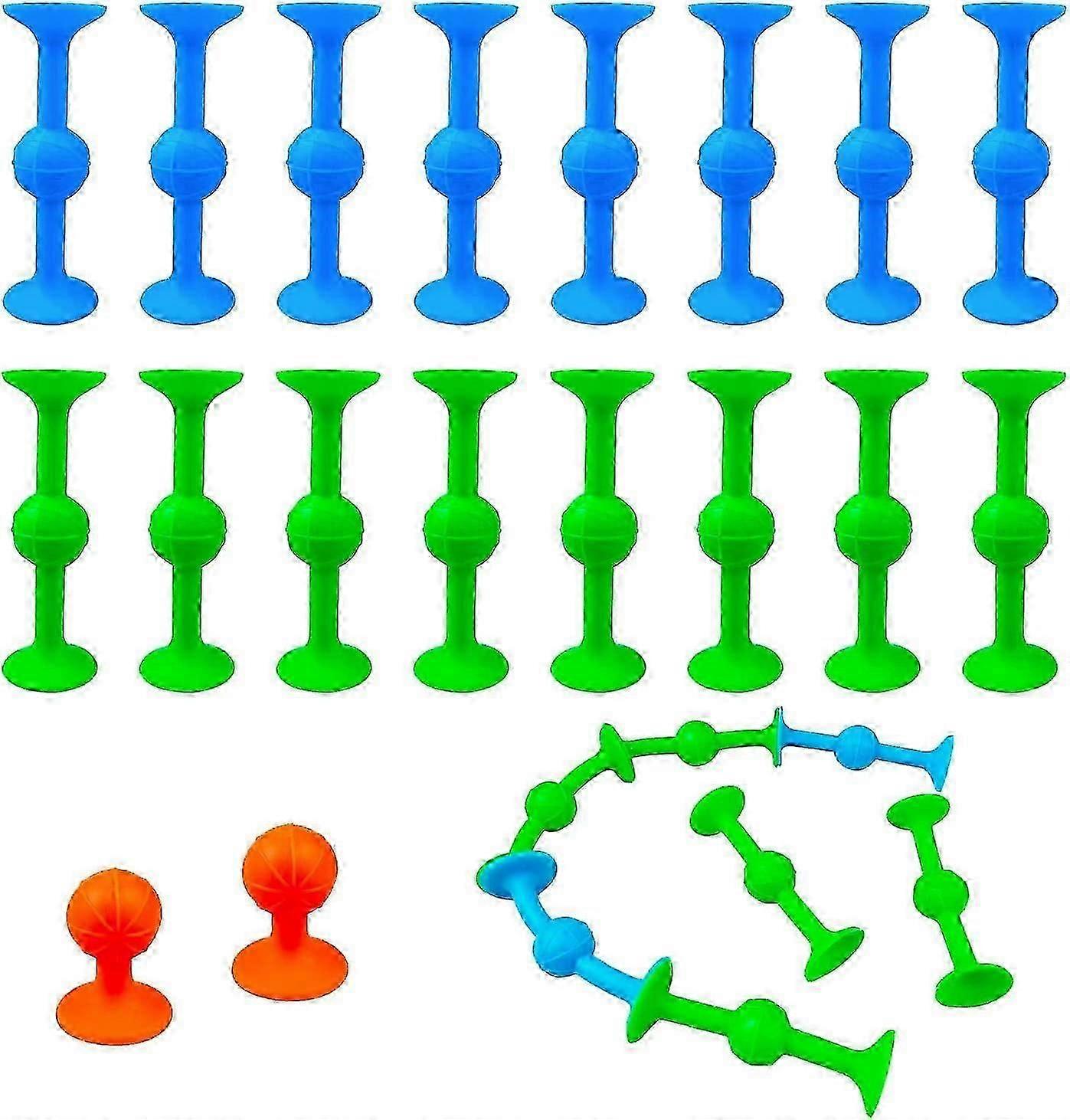 Suction Cup Game, 18 Pieces 3 Colors Reusable Suction Cup Dart, Silicone Suction Cup Games Suitable for Adults and Children Stress ReliefInteractive G