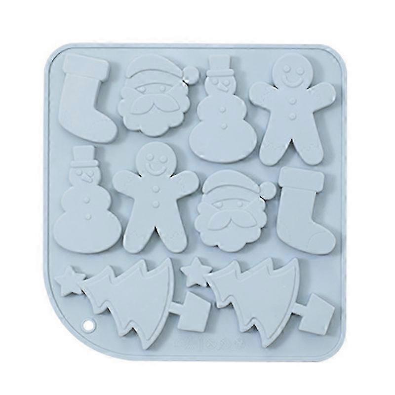 10 Grids Mold Christmas Chocolate Mold DIY Cake Decorating Kitchen Baking Tool