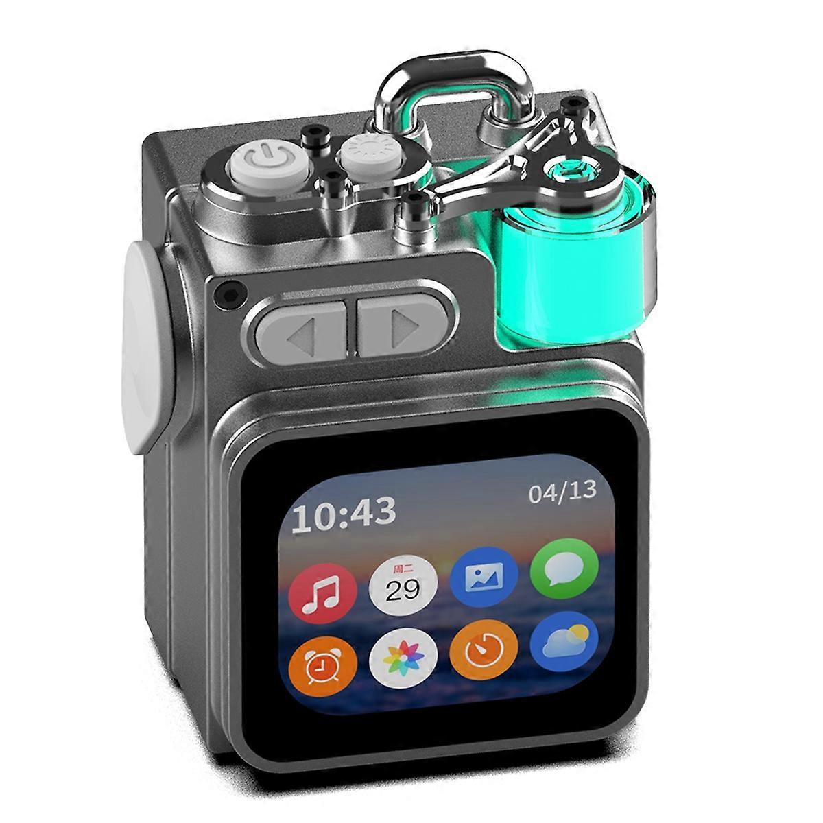 Wireless Bluetooth Speaker Metal Mechanical with LED Screen RGB