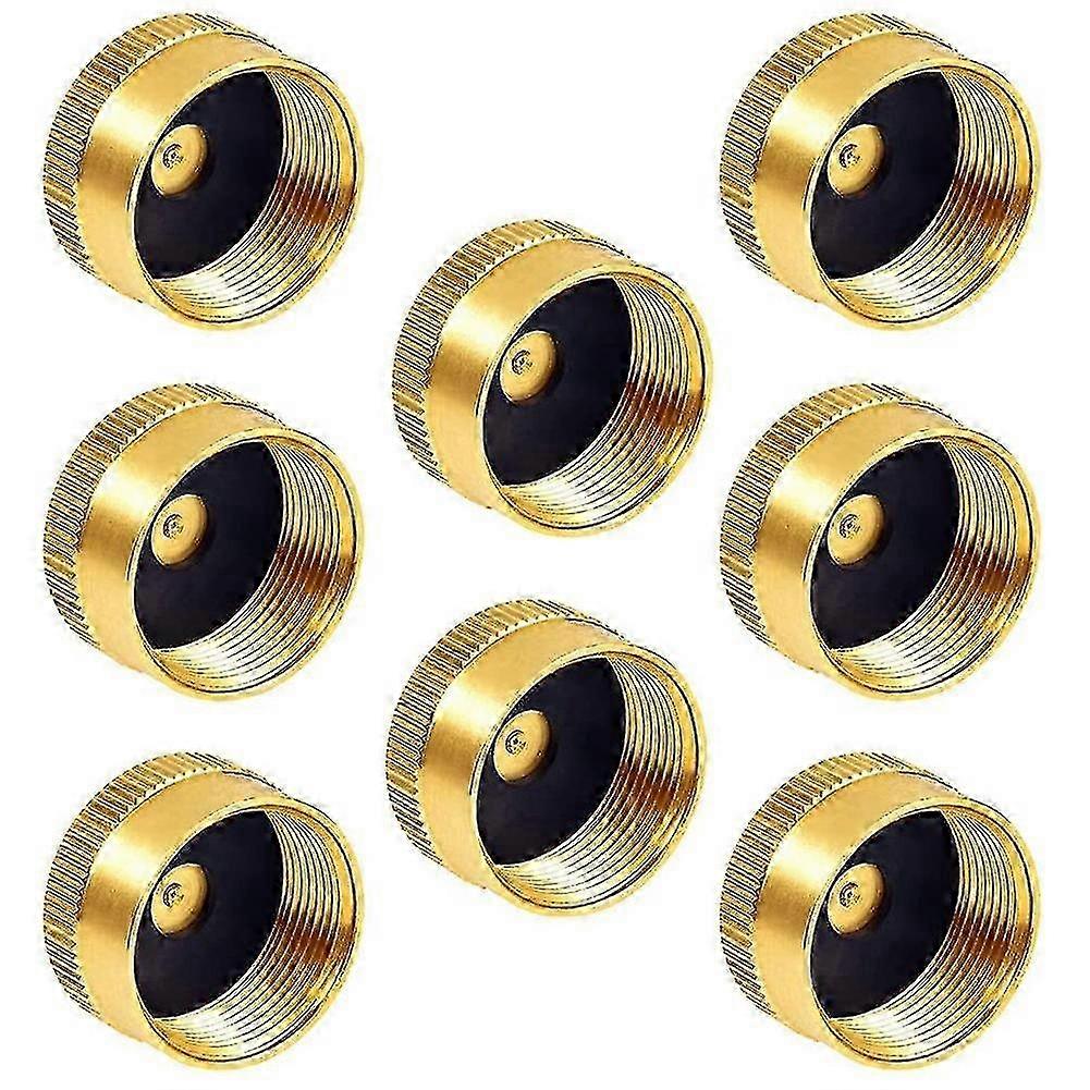8pcs Solid Brass Propane Bottle Caps Suitable for 1lb Gas Refill Tanks and Cylinder Sealing