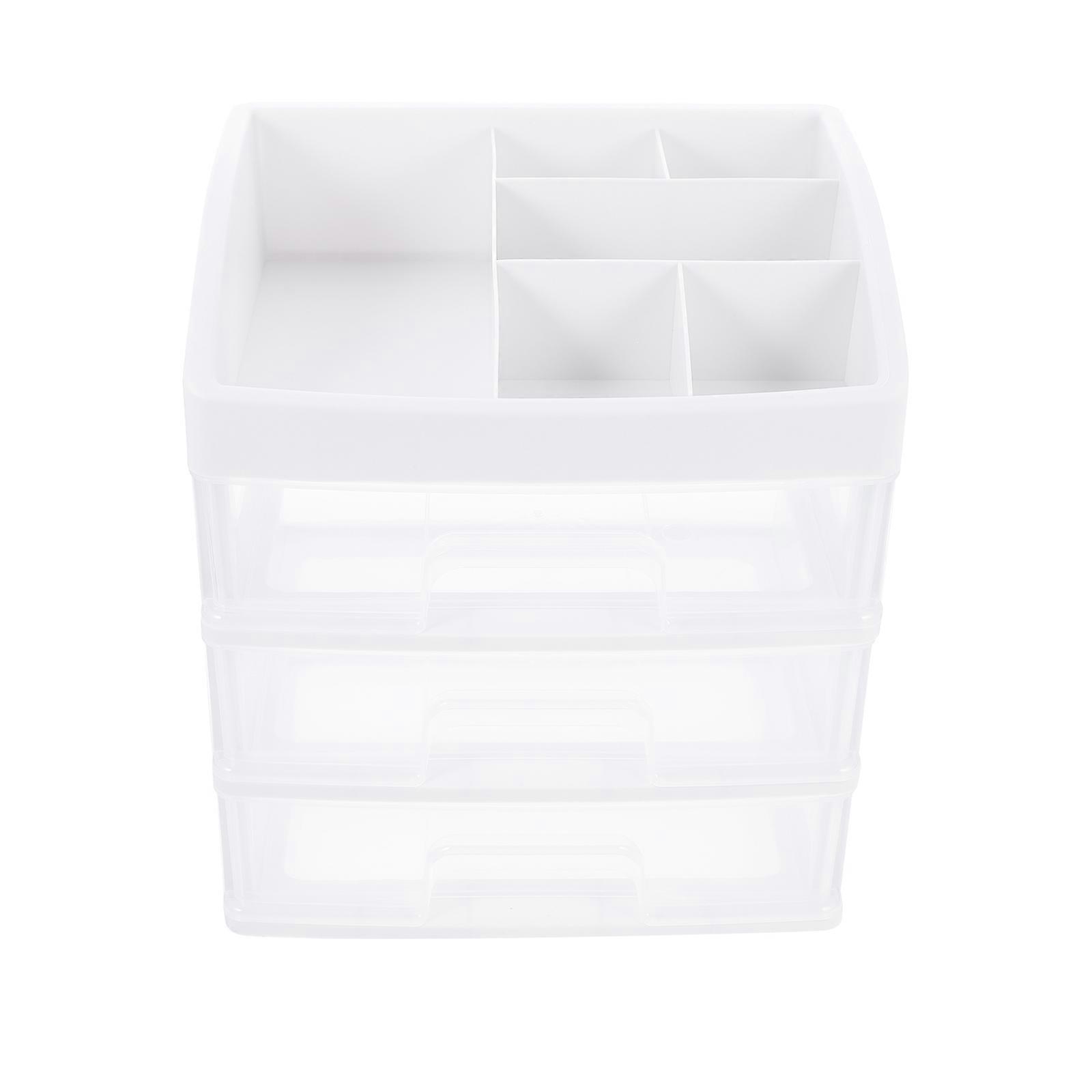Transparent PP Storage Box with Drawer Type Design for Organizing Cosmetics and Sundries 1Pc