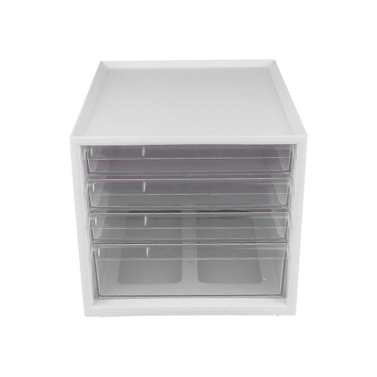 Plastic Storage Box 1Pcs White Space-Saving Stackable Drawer Case for Storage Use