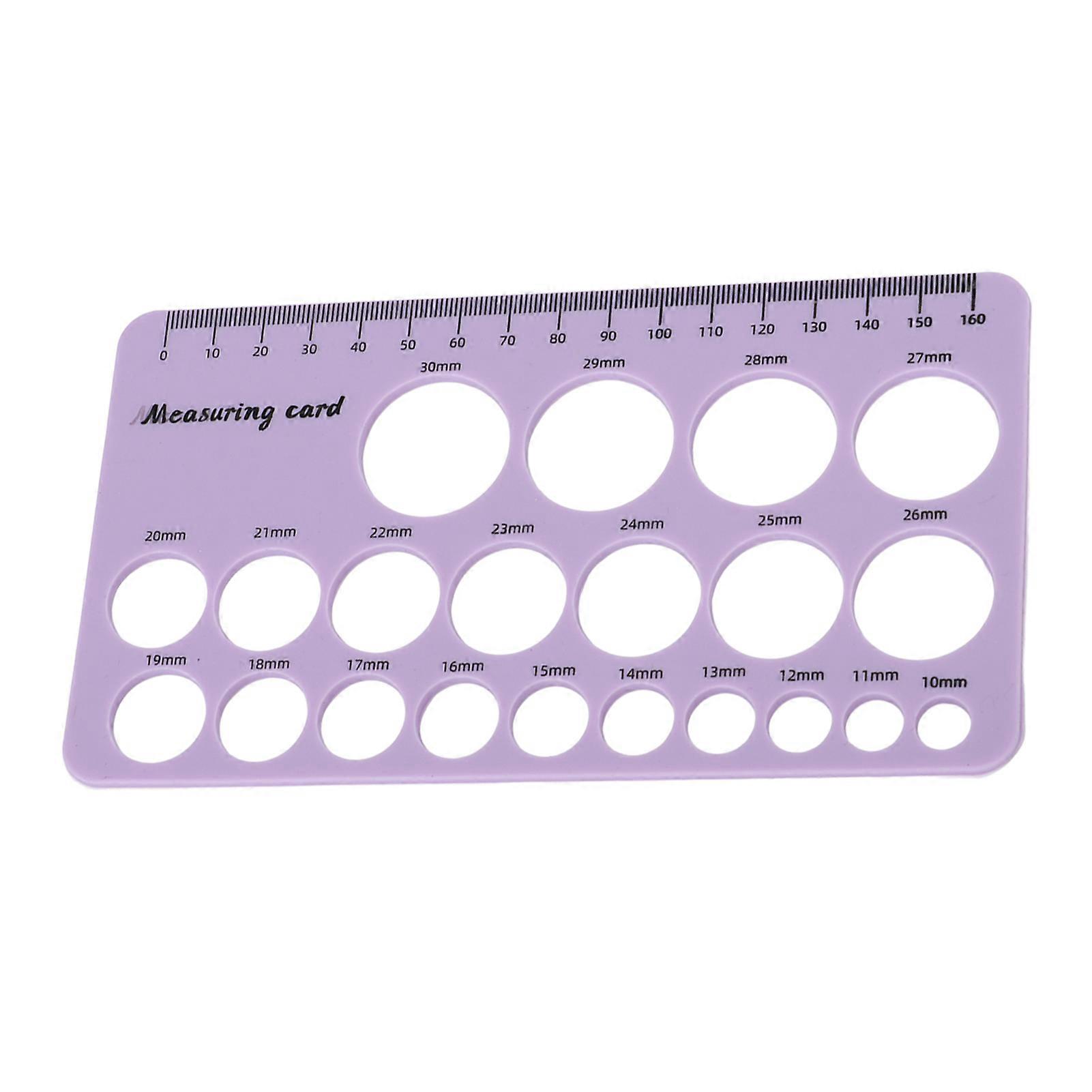 Mothers Nipple Measurement Ruler Flexible Silicone Breast Flange Measuring Tool with 1.5m Soft Tape Purple 