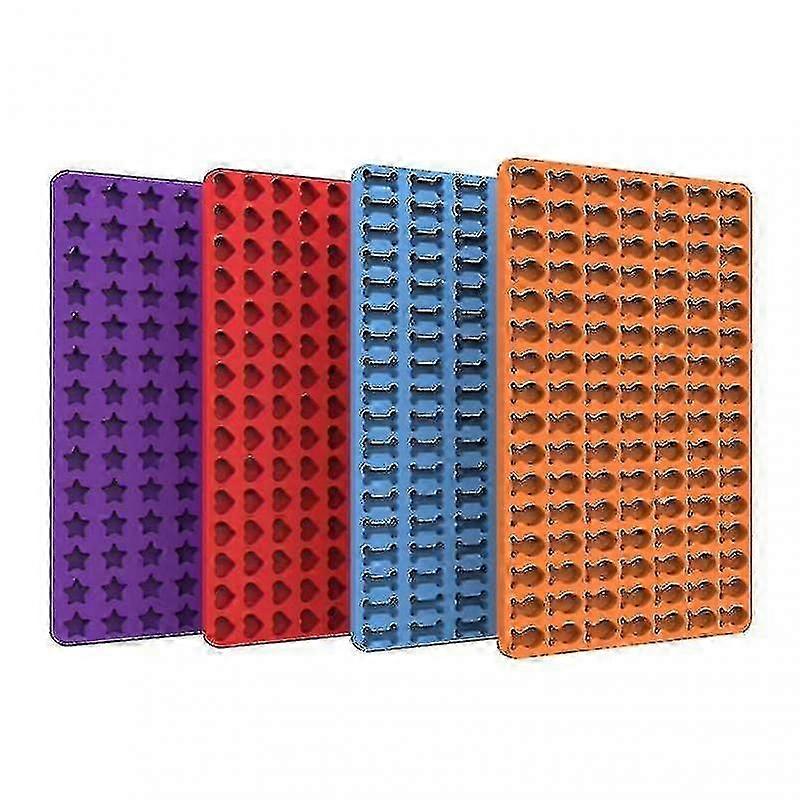 Silicone Baking Molds, Mini Pentagonal Heart Shaped Fish Bone Dog Biscuit Snack Ice Lattice Cookies Non-stick Food