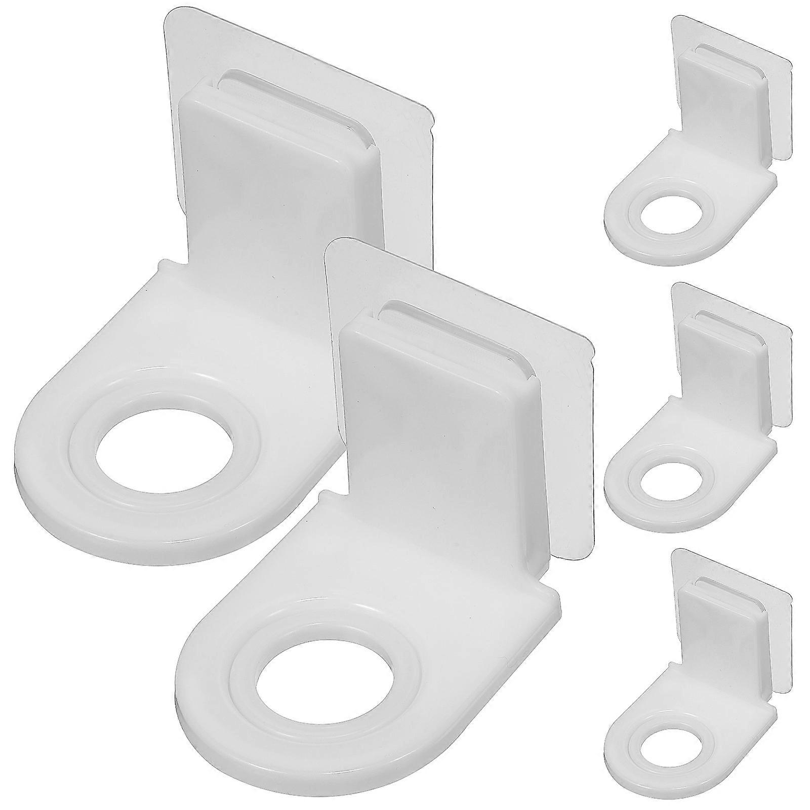 Wall Mounted Storage Rack Bathroom Organization Plastic Square Patch 5Pcs