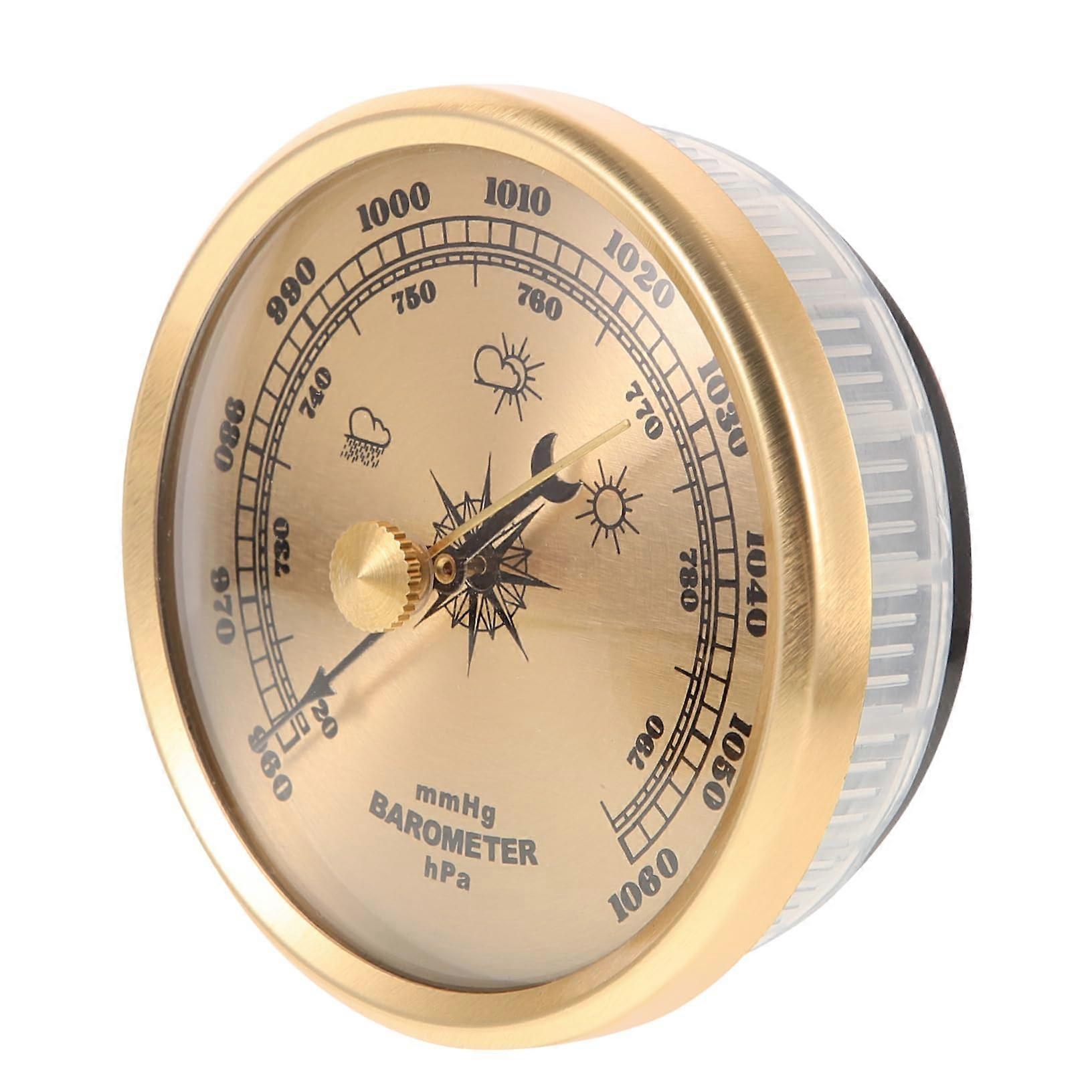 Barometer Home Tool Vacuum Pressure Gauge Gauge Tool Golden Metal
