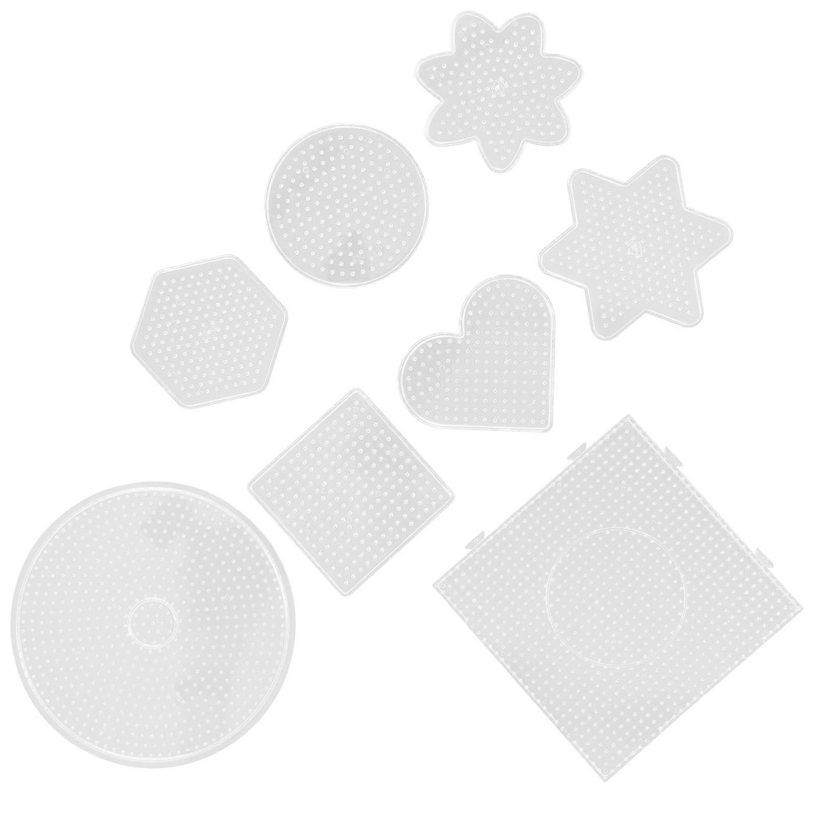 Beads Pegboard Set Small Peg Board For Craft Making Star Shape 14.50X14.50X0.30CM Families 8Pcs
