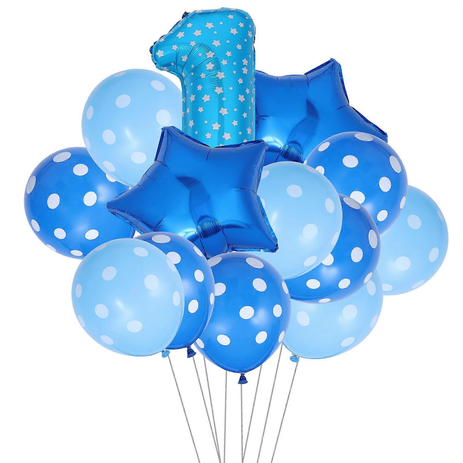 Birthday Balloons Decoration Set with Number Crown Design for Parties and Celebrations