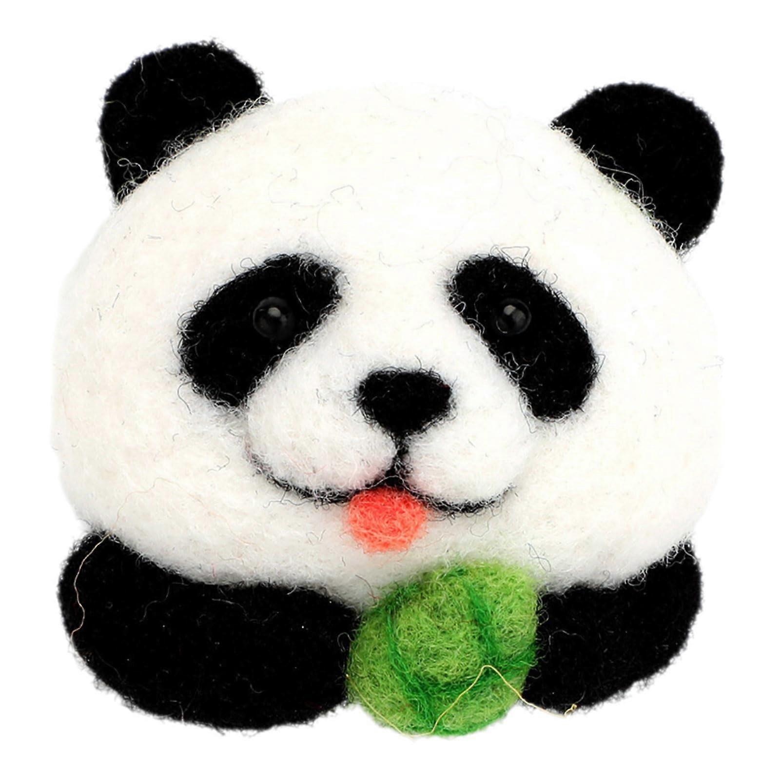 Needle Felting Starter Kits with Giant Panda Animal Brooch, Needle Felting Tool Kits, Needle Felting Accessories for Beginners