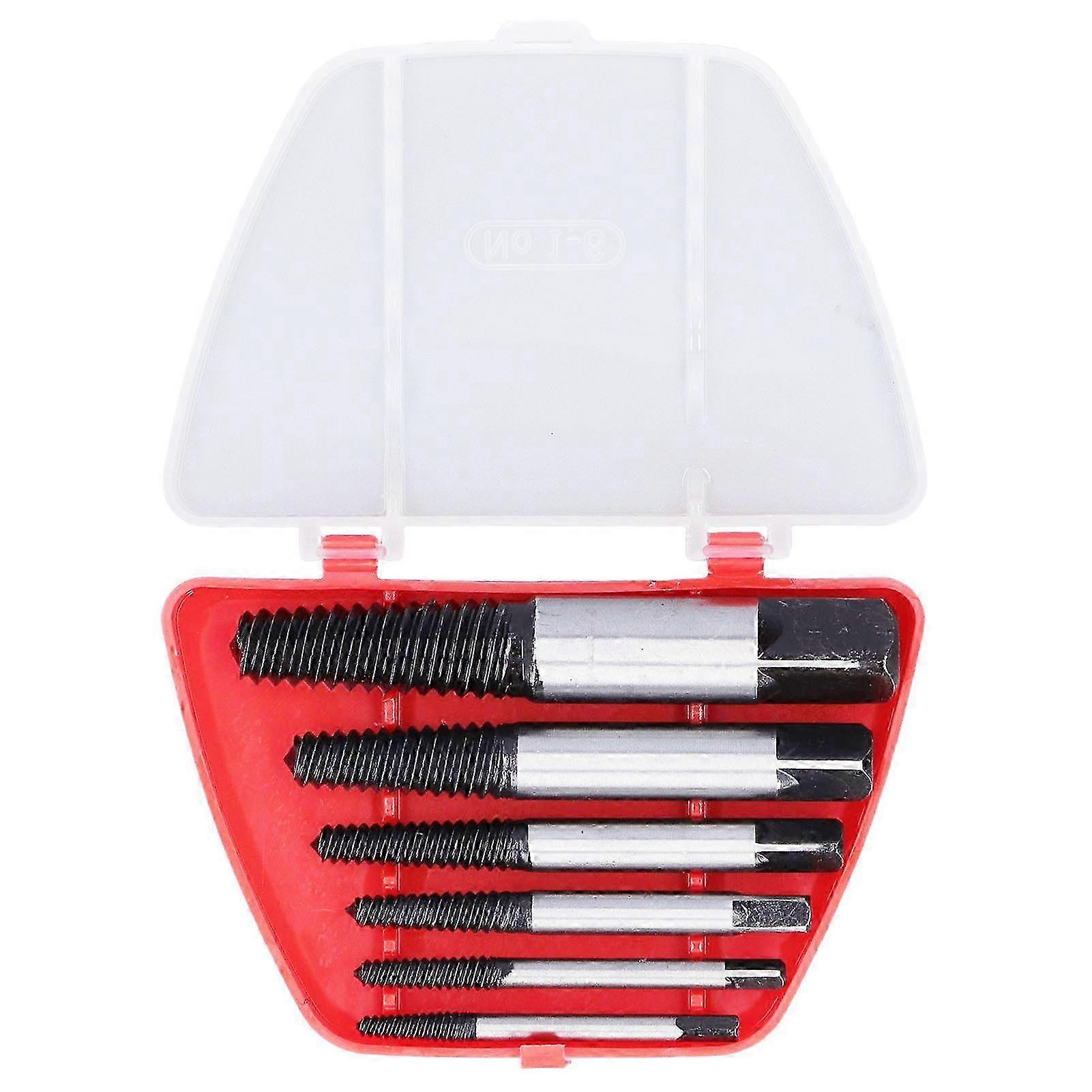6Pcs Portable Screw Removal Tool for Broken Screws - Efficient Fast Carbon Steel Extractor