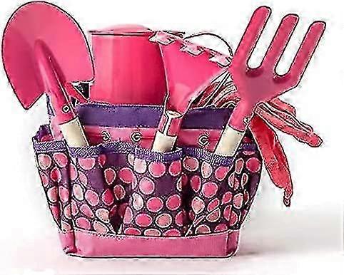 Garden Tool Set Children's Multifunctional Tool Bag (pink)