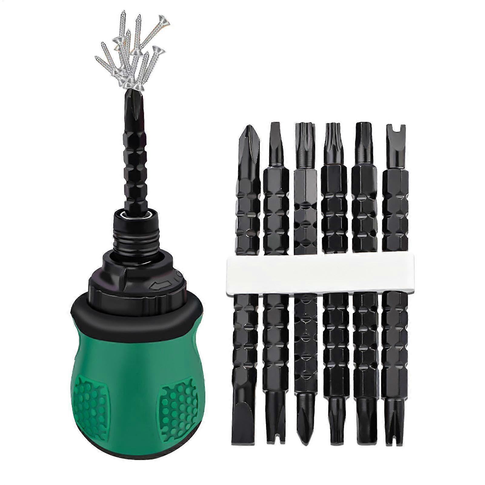 Ratchet Screwdriver – 13Piece Ratchet Screwdriver Set, DoubleHeaded, Reversible, Adjustable, Portable Tool for Toys
