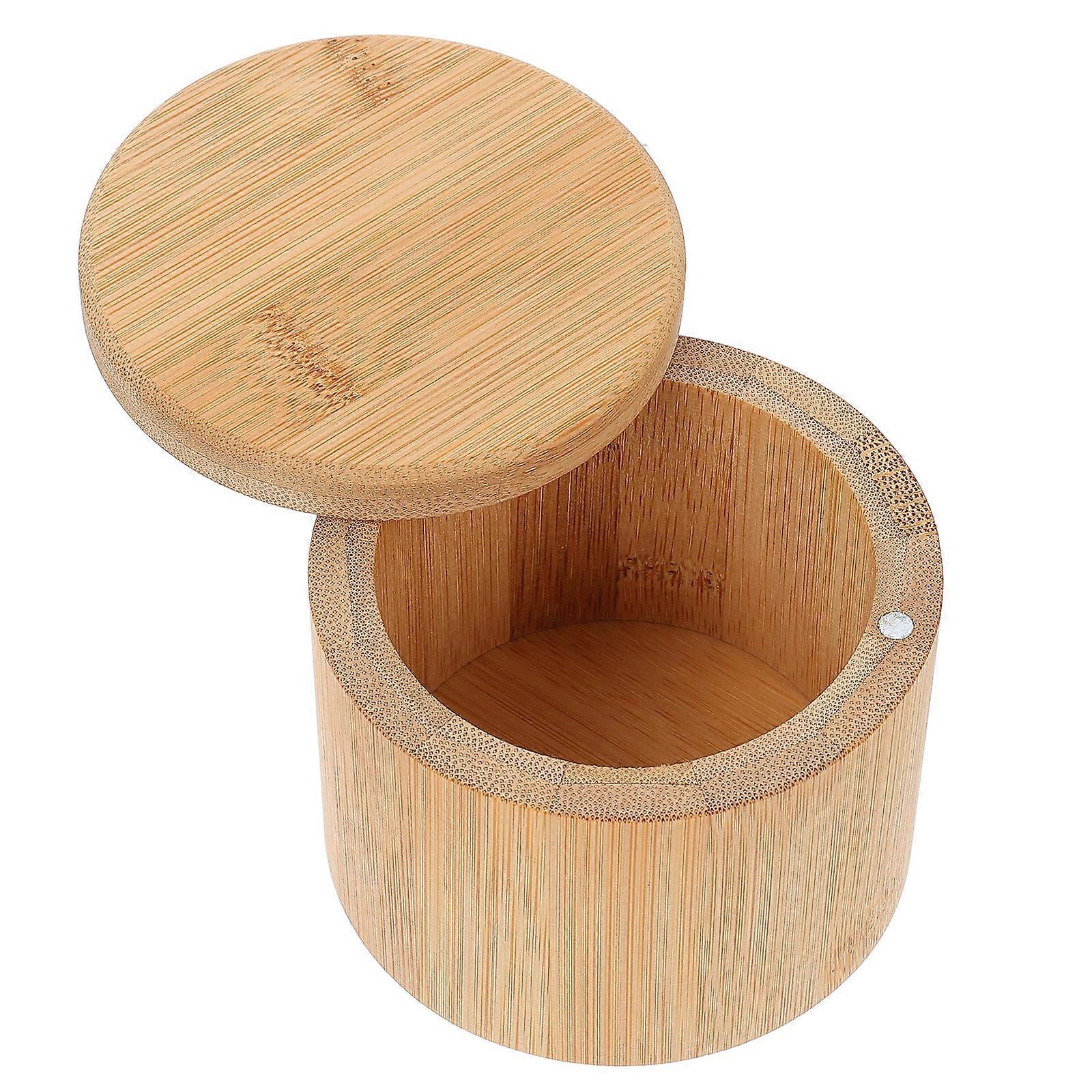 Bamboo Style Condiment Holder for Home Use Brown Seasoning Container 1Pc