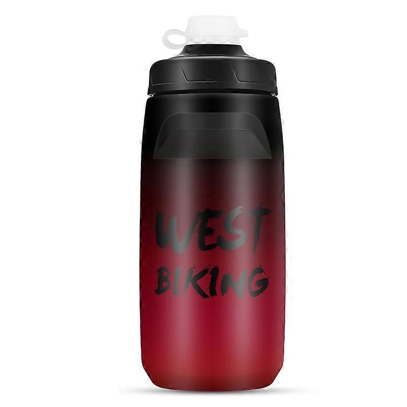 WEST BIKING 620ML Bicycle Water Bottle Black Red Gradient