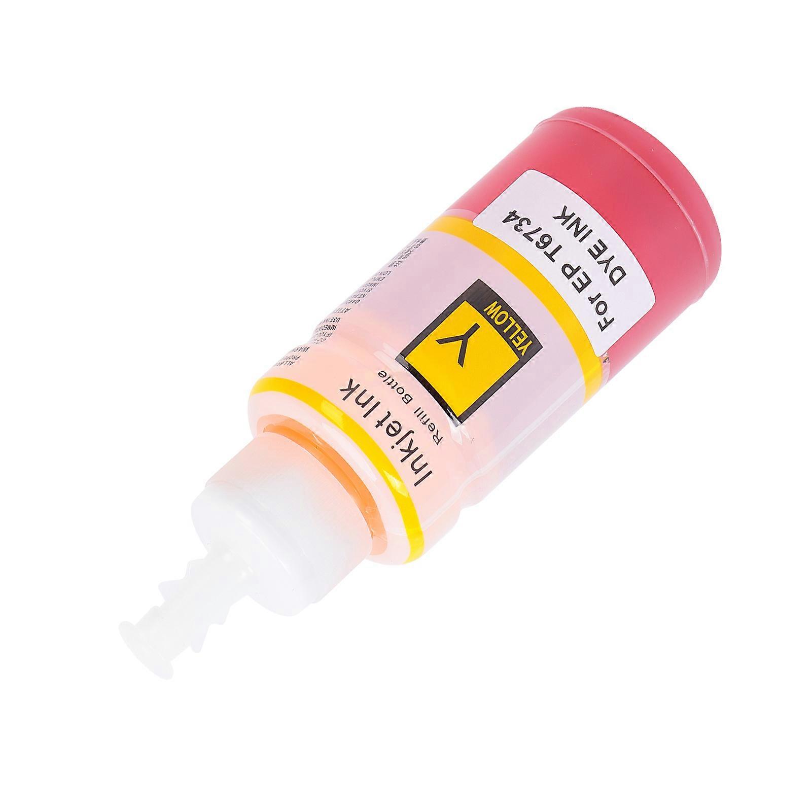 Ink Bright Colors No Plugs Good Sealing Convenient Storage Compatible Replacement Dye Ink for Color Inkjet PrinterYellow