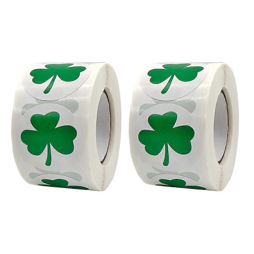 St. Patrick's Day Stickers 2 Rolls 1000 Count Premium Quality Easy to Use for Decoration