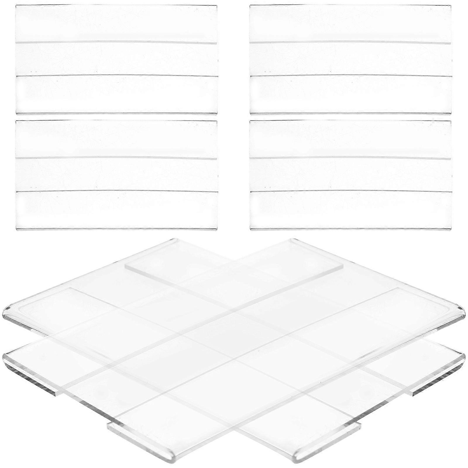 6pcs Sturdy Acrylic Price Display Holders for Supermarkets & Retail Stores – Reusable Shelf Labeling Sign Stands for Clear Pricing Information