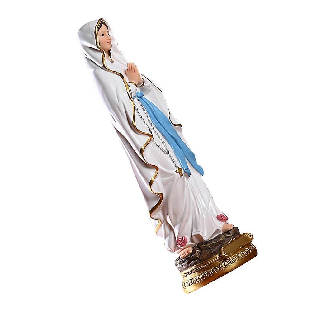 Pray Woman Figurine Craftsmanship Resin Sculpture Religious Decor Item Home Shelf Table 1Set