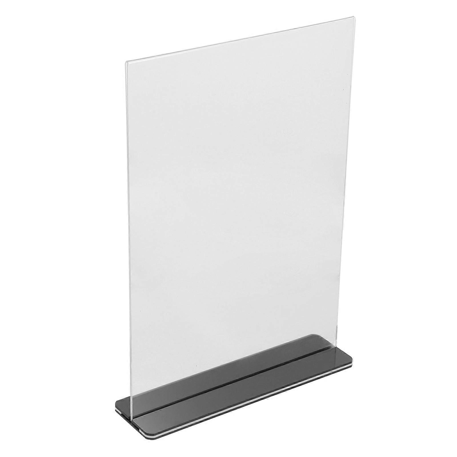 Transparent Acrylic Vertical Sign Holder Display Stand for Tabletop Menus Change, Ideal for Business, Weddings, Office Use