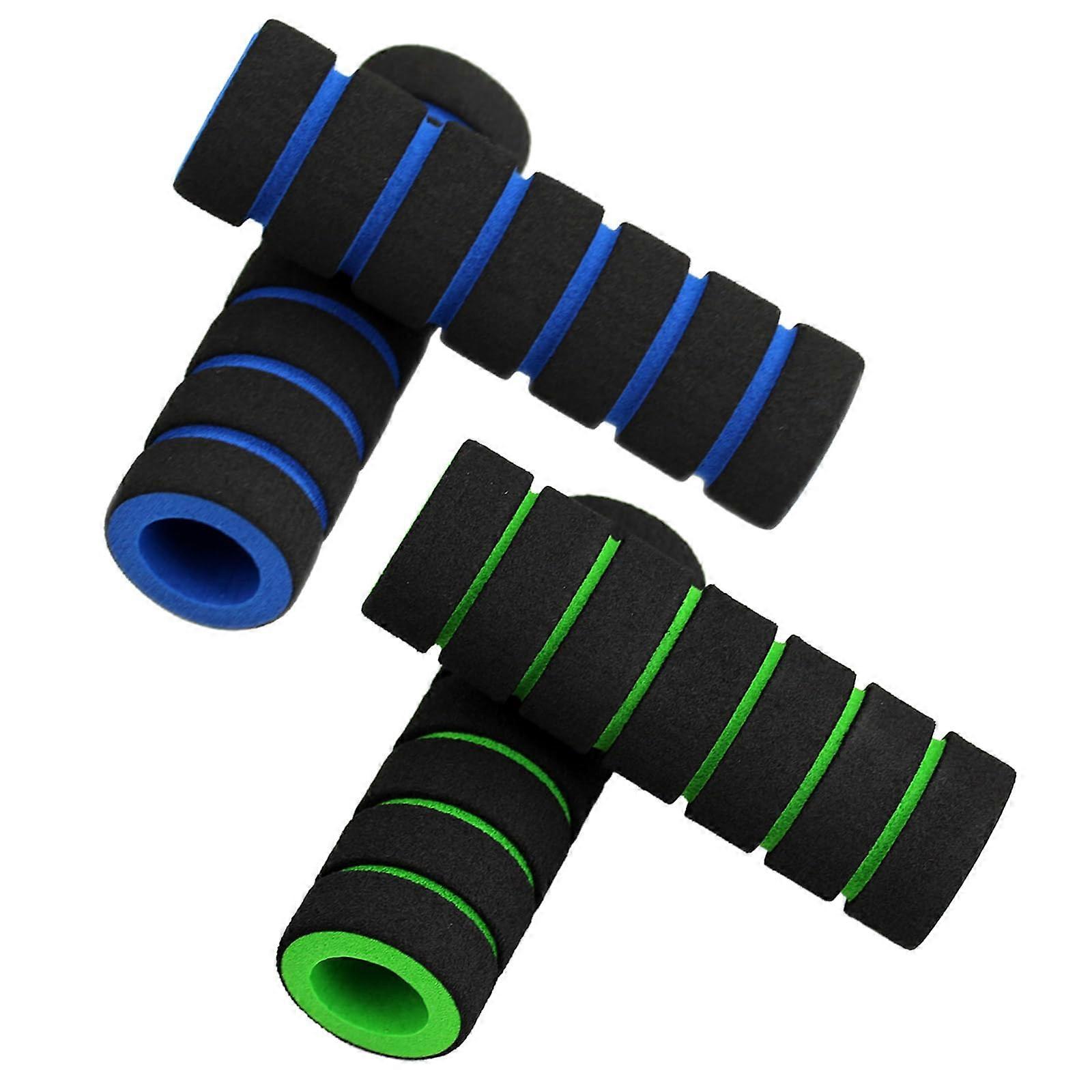 2 pairs of shockabsorbing mountain bike handlebar grips, bicycle handlebar sponge grips, bicycle handlebar grips
