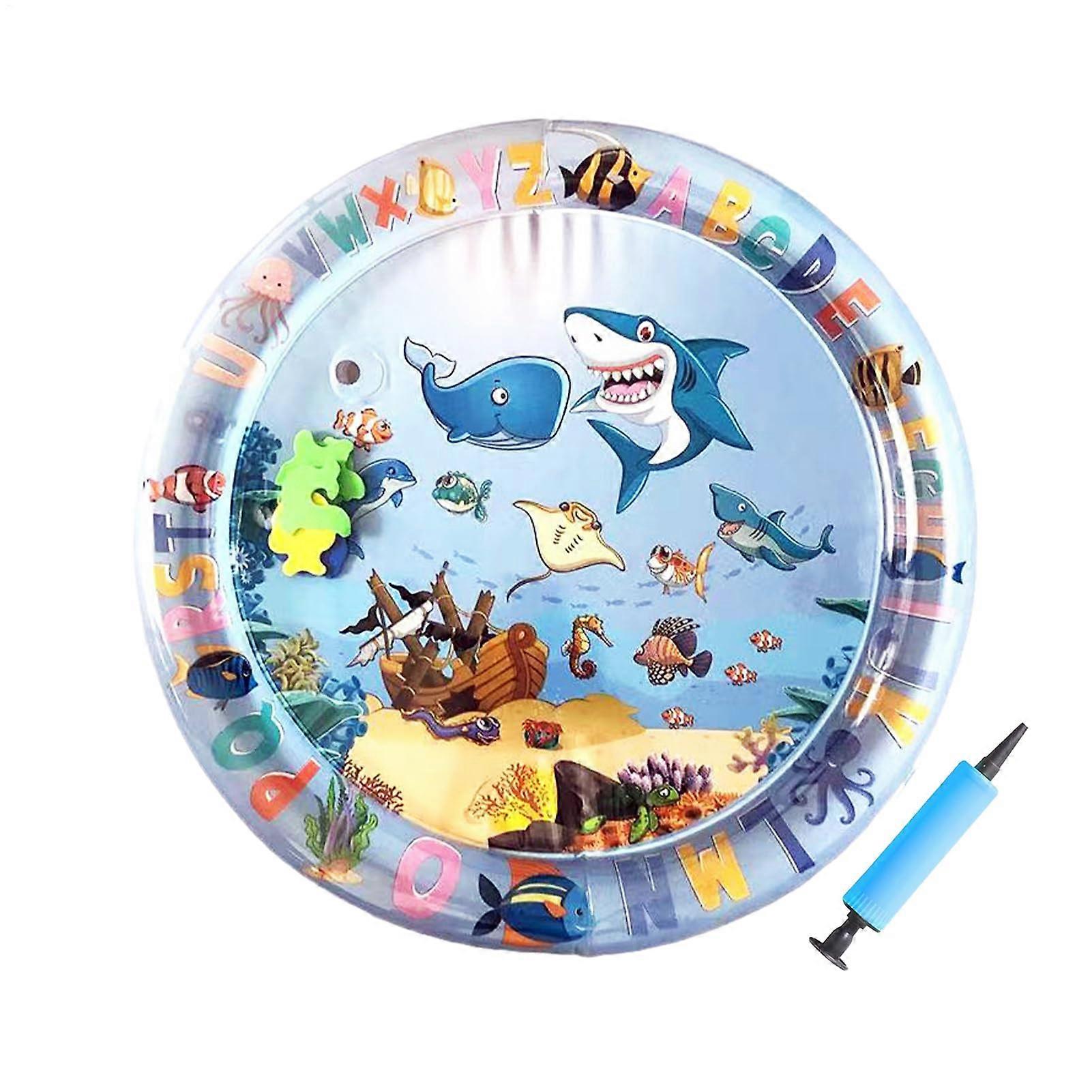 Cat Pool Toy – Thickened Water Bed for Cats, Interactive Cooling Enrichment Pad with Fish, Indoor and Outdoor Use