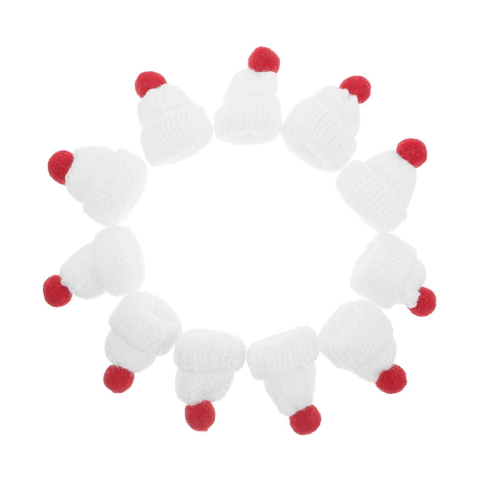 Craft Accessory Mini Knit Hats For Crafts Versatile Use Soft Comfortable Yarn Resistant To Fading 12Pack