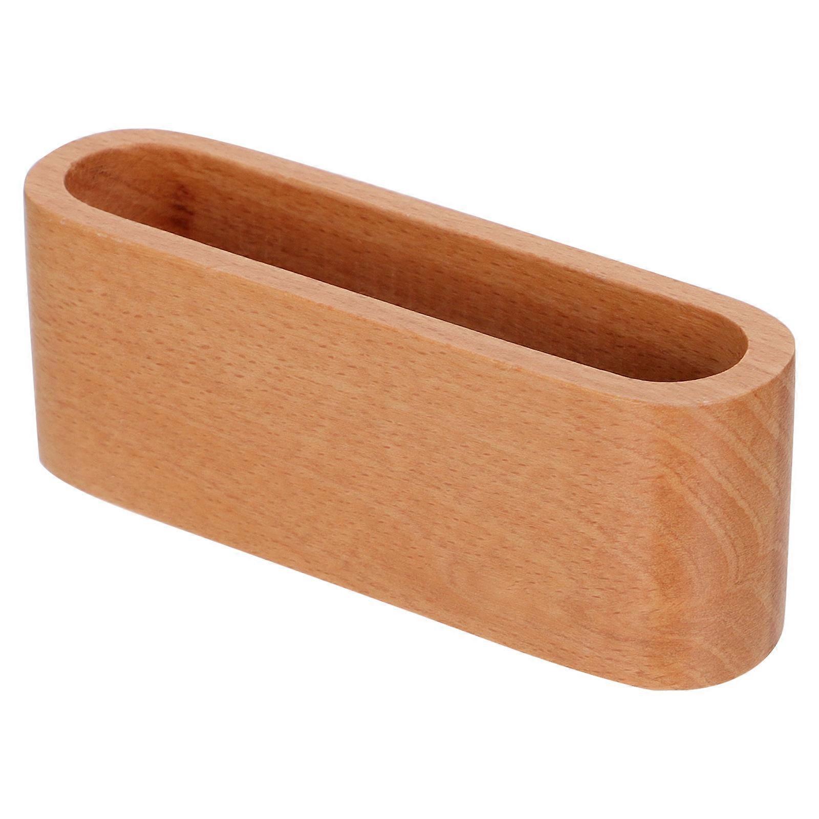 1pc Compact Table Storage Box Wooden Memo Message Photo Box for Office Use