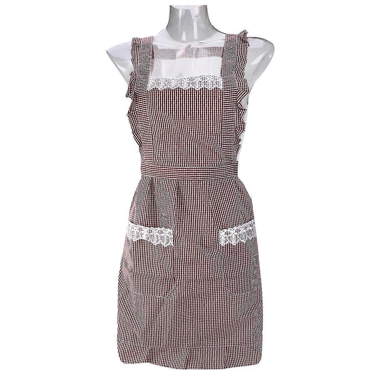 Kitchen Apron Waterproof Long Style for Home Housework with Oversleeve 34.3×22.4×0.4in Oil Proof 1 Set
