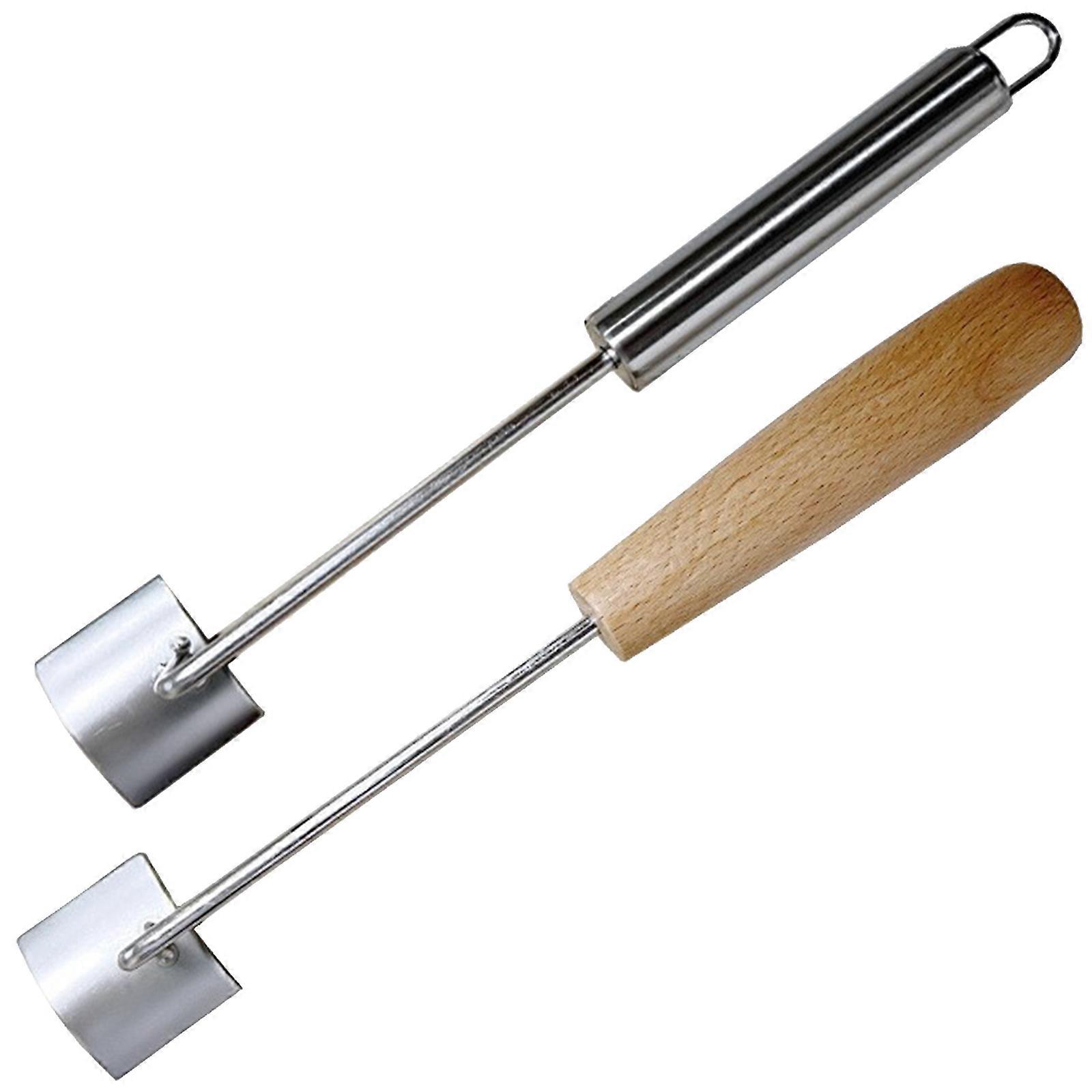 2Pcs Corn Kernel Peeler Tool Wooden Handle With Stainless Steels Blade Curved Design For Fast Corn Kernel Extraction Multicolor